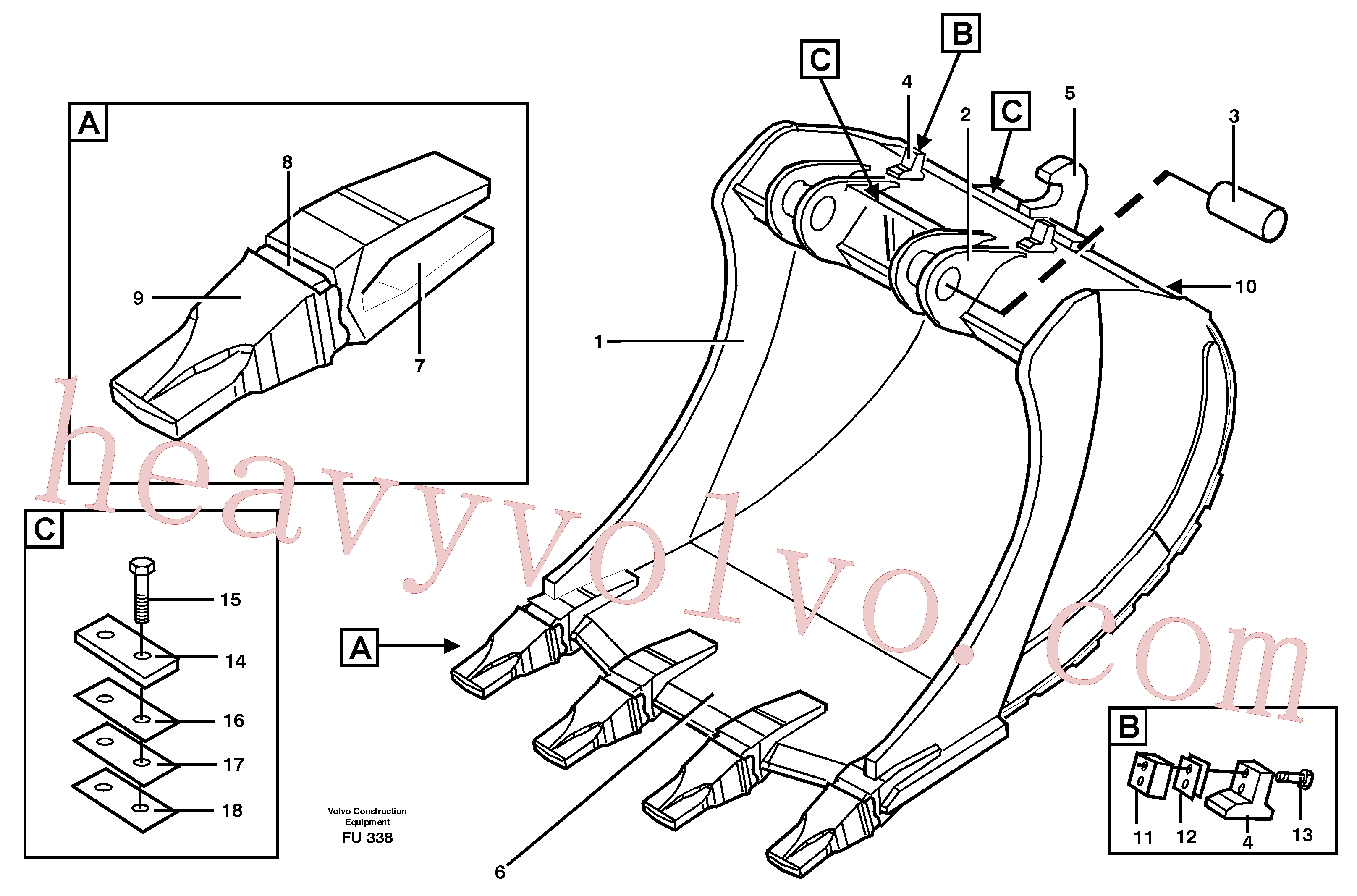 VOE14343161 Lock for Volvo Excavator Parts