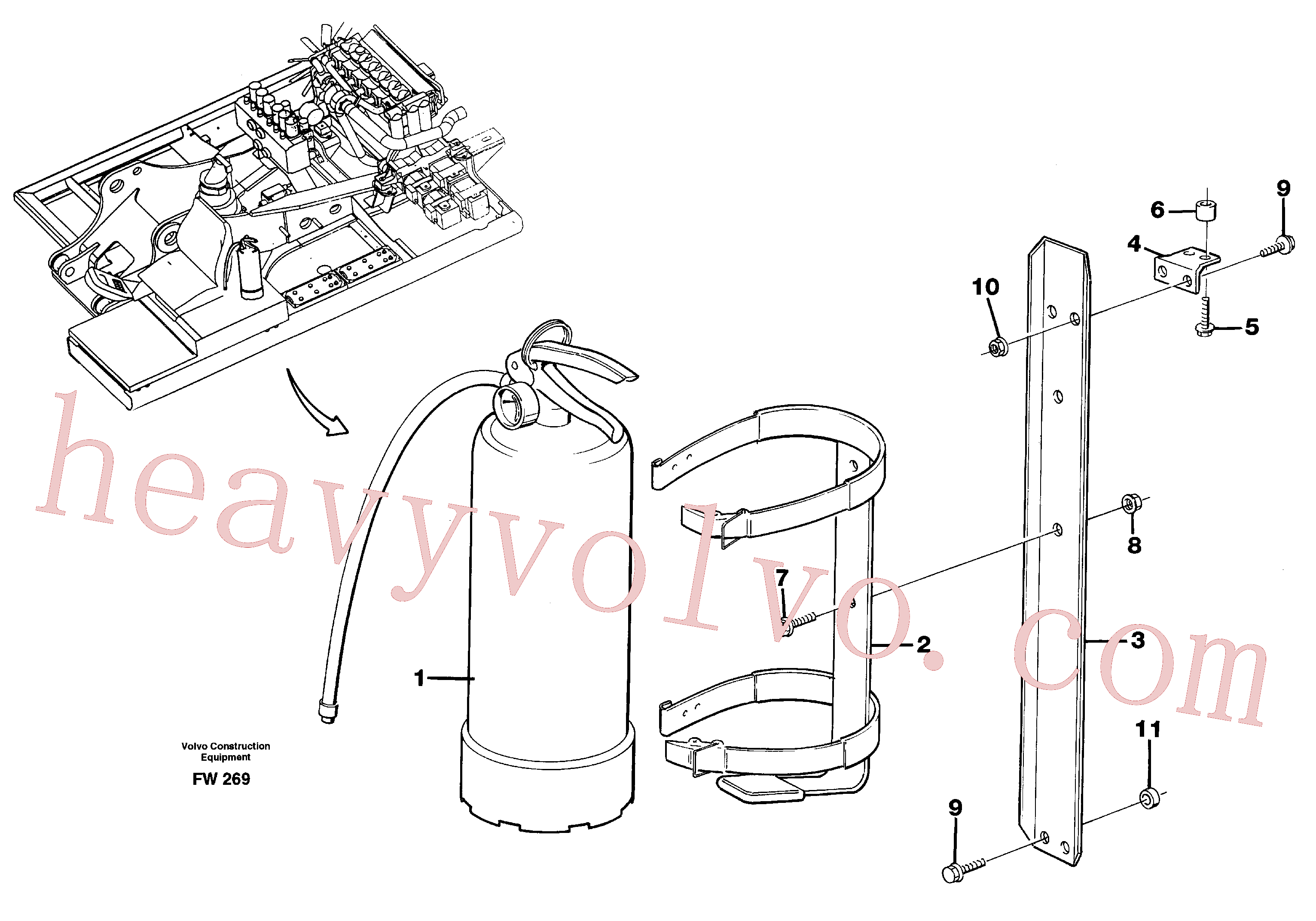 Volvo Assembly VOE11702607 Retaining strap for sale