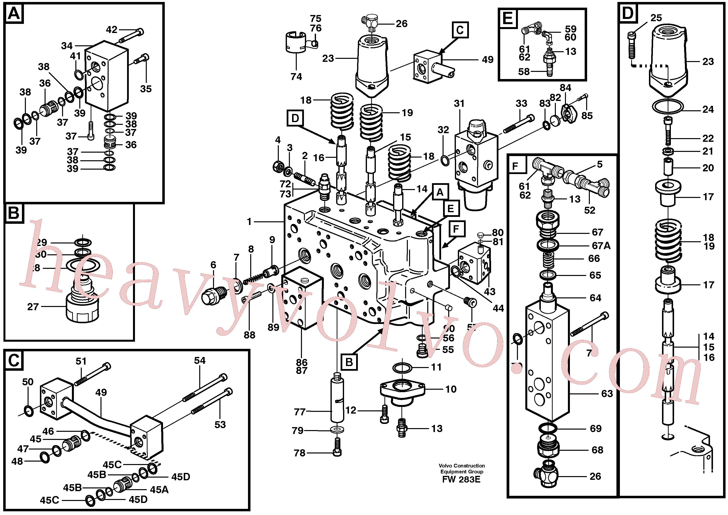 VOE11702873 Sealing kit for Volvo Excavator spare