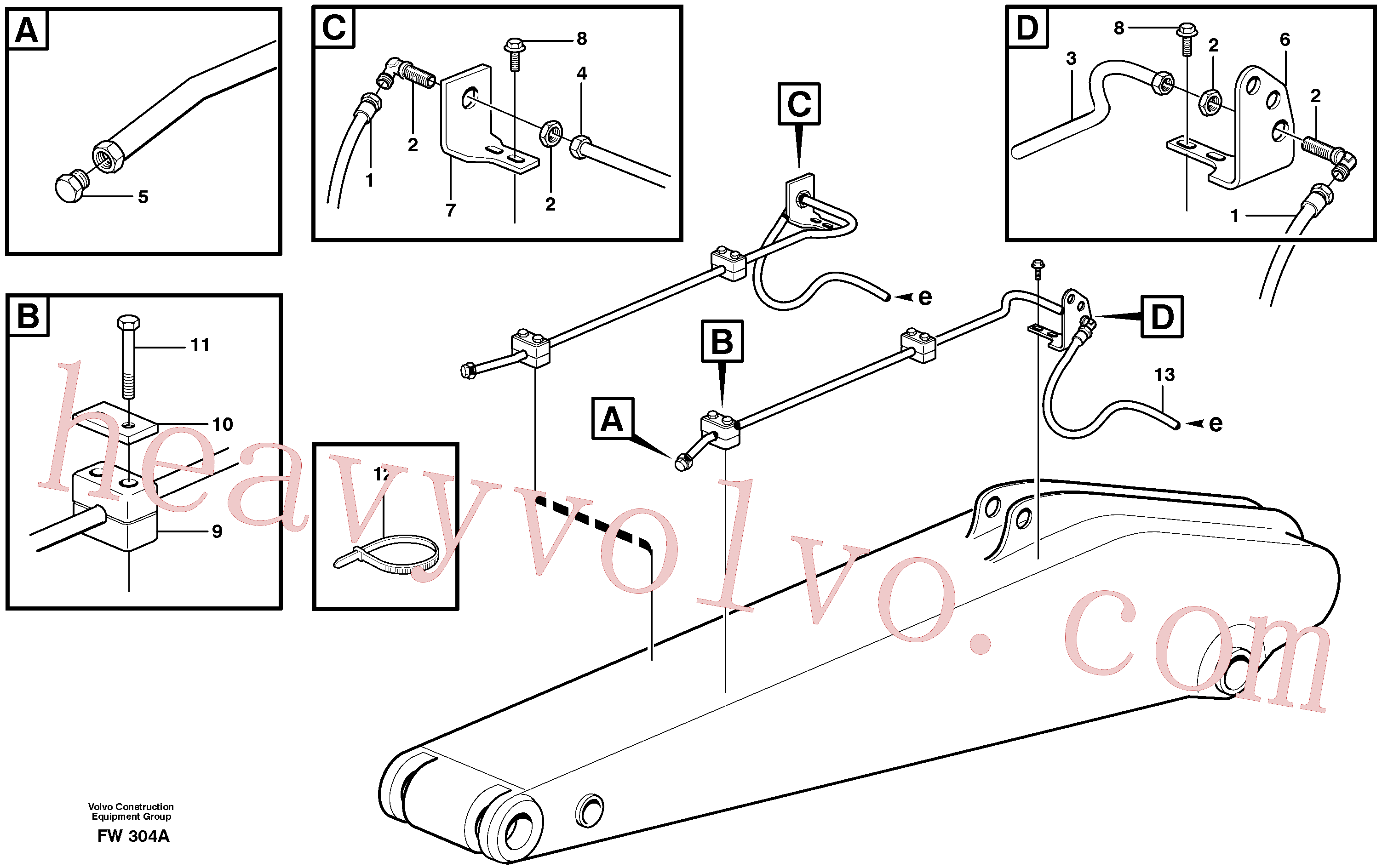 China Made VOE14310005 Fitting parts for Volvo Excavator