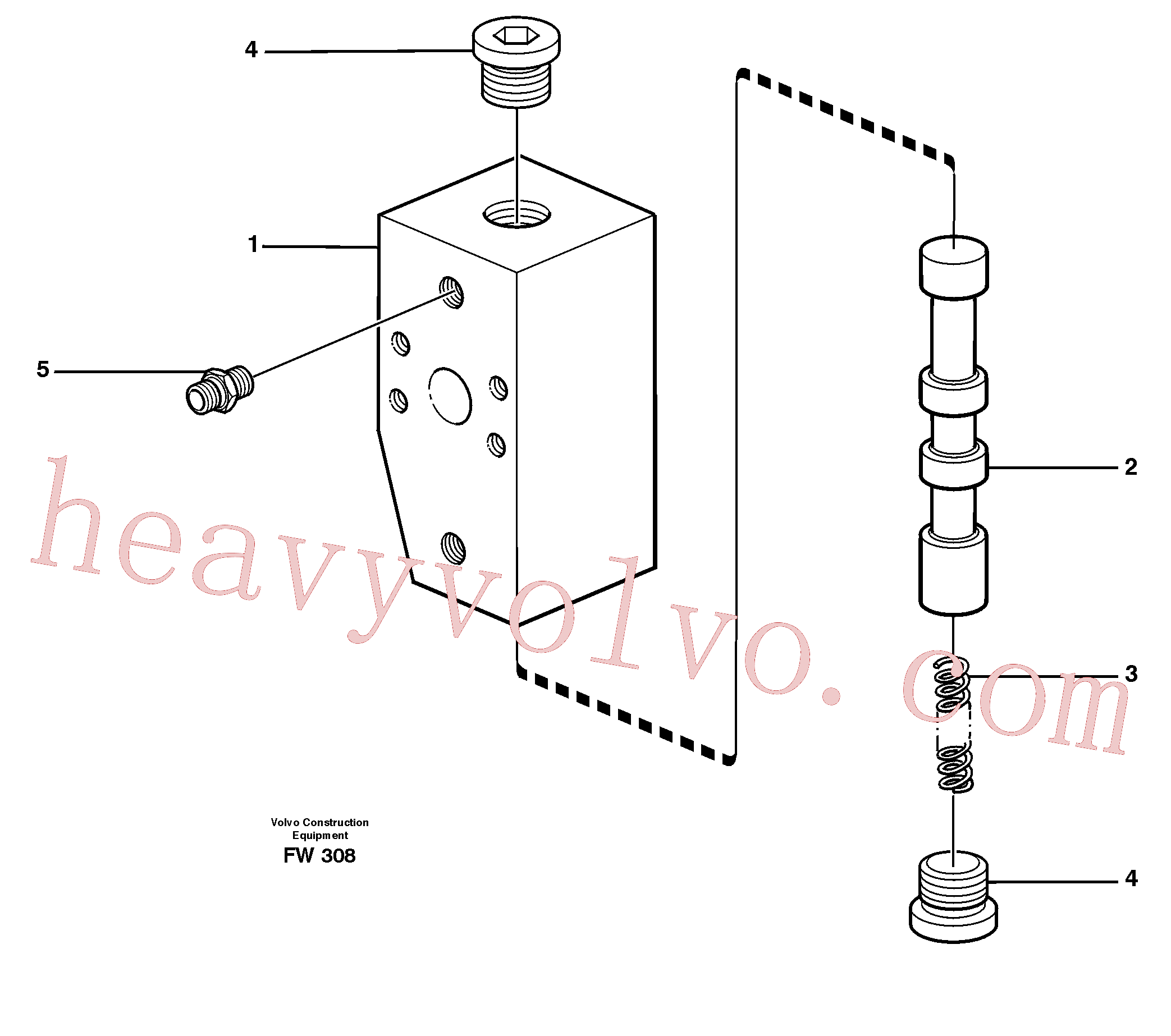 VOE14267223 Tube plug for Volvo Excavator Parts
