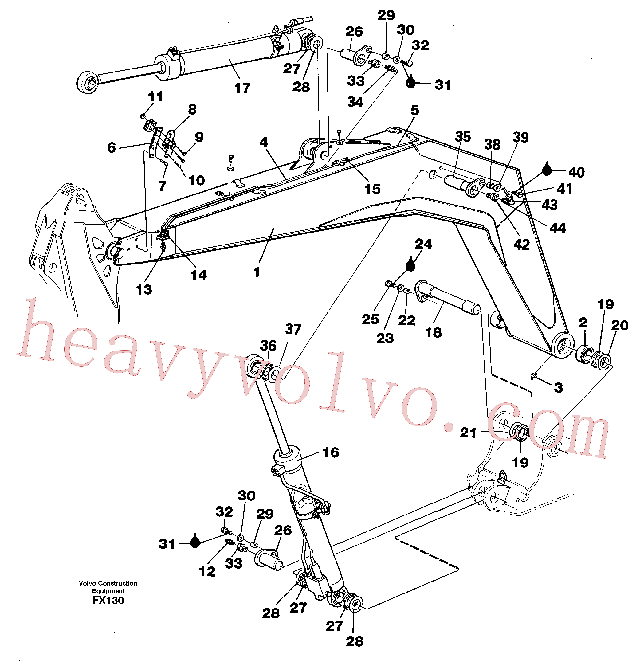 PJ4460046 Washer, Plain washer for Volvo Excavator Parts