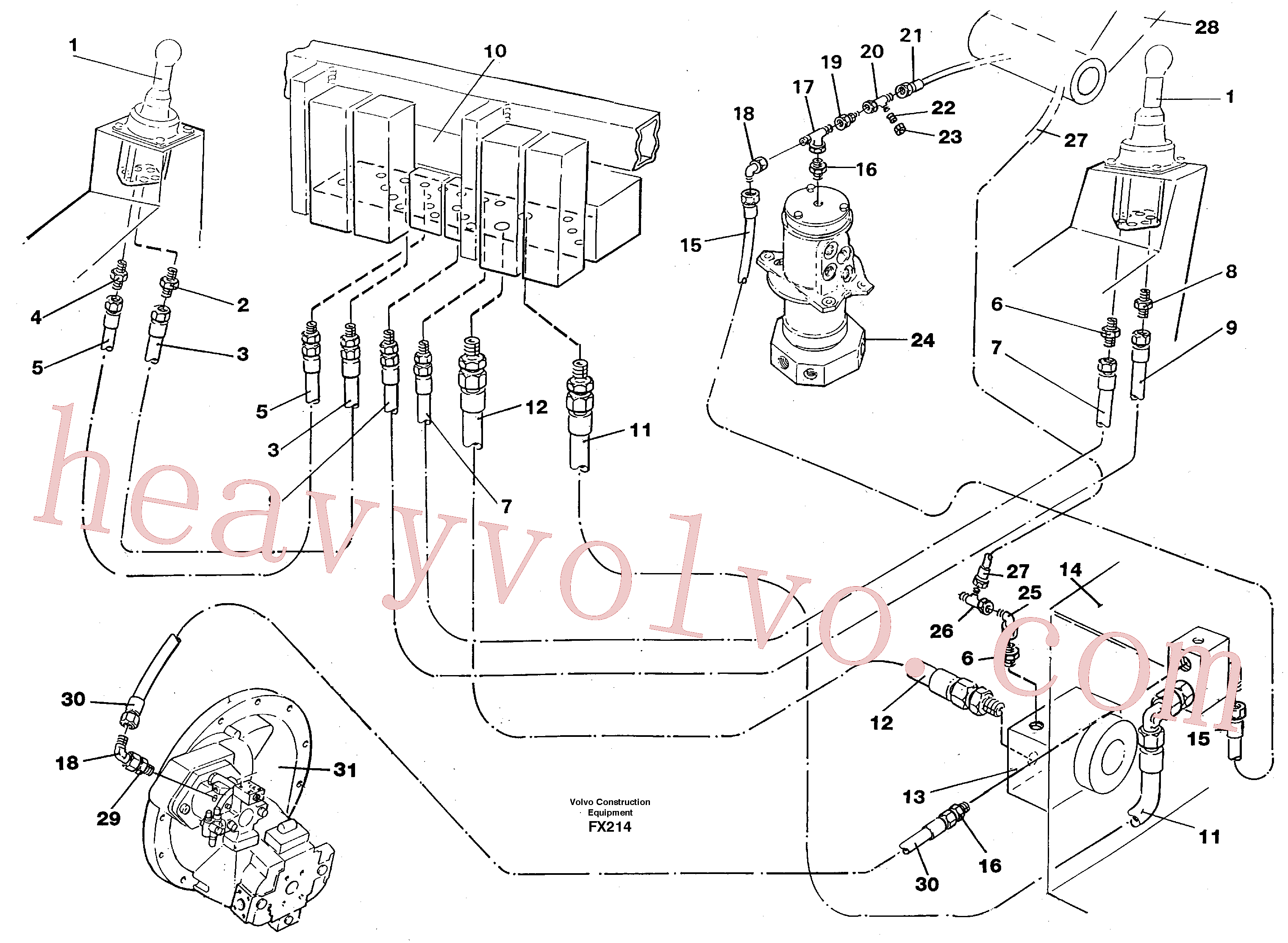 China Made VOE957030 Nipple, Control pressure valve parts for Volvo Excavator