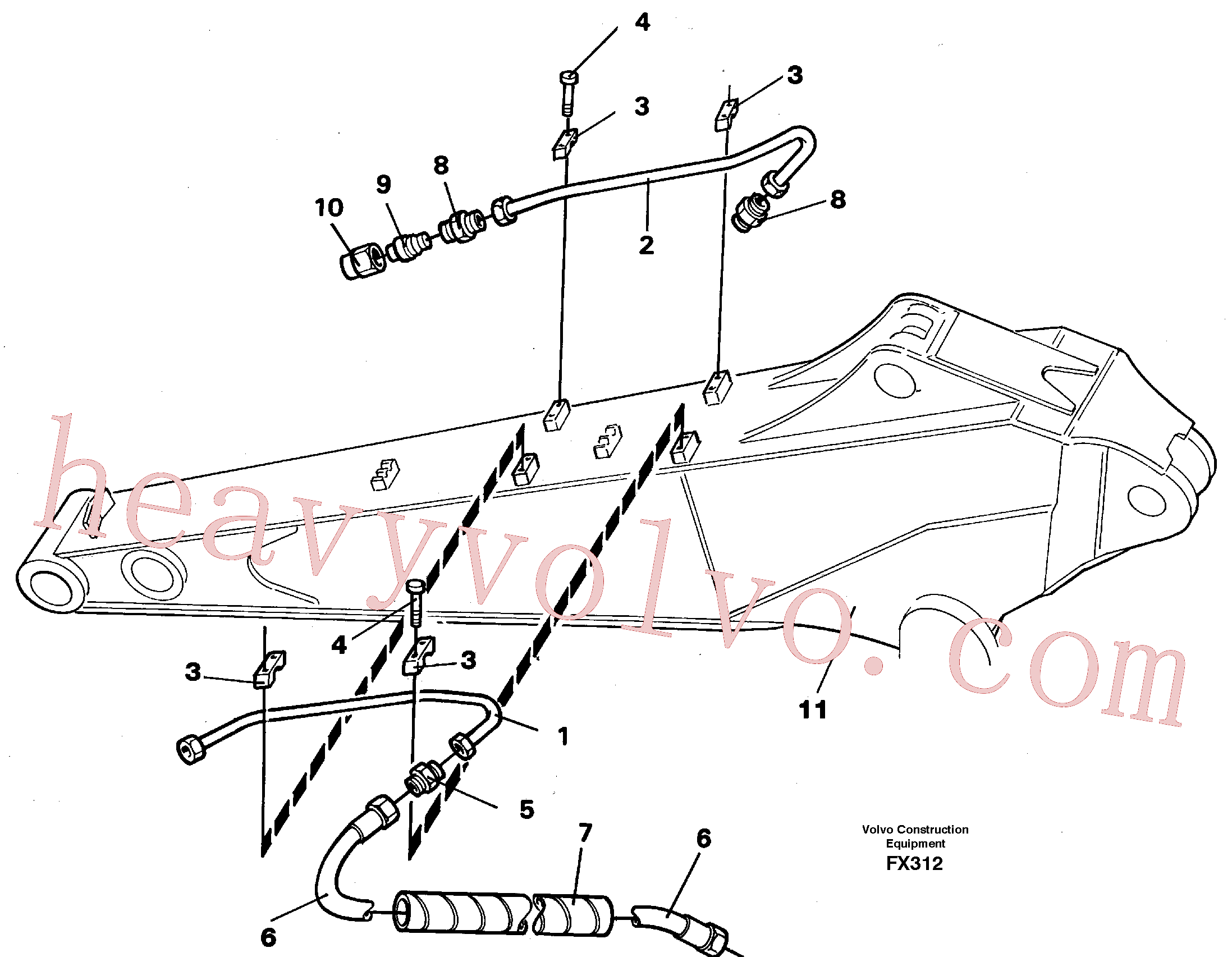 VOE14240722 Tube Clamp for Volvo Excavator spare