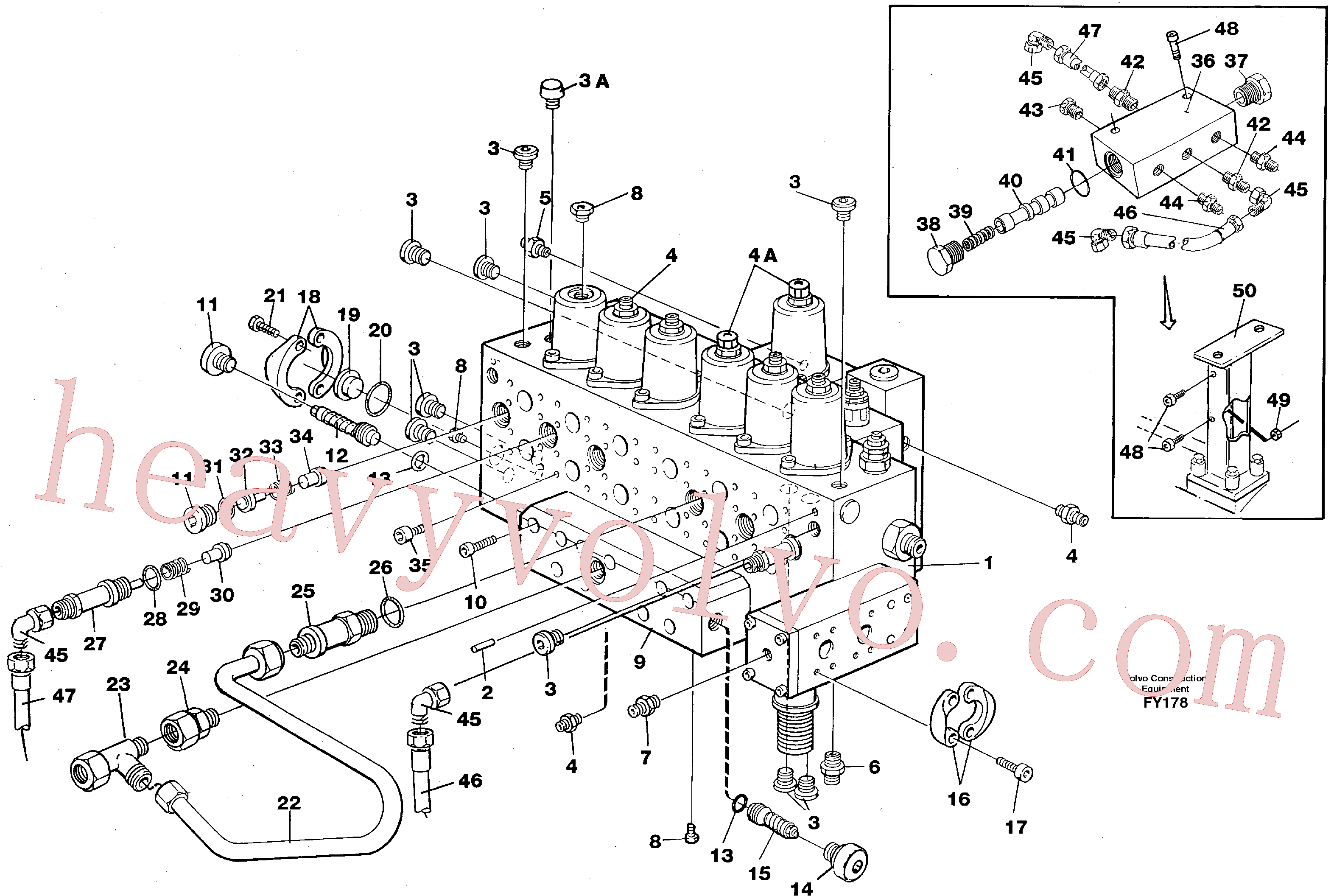 Volvo excavator part VOE14245649 Fitting for sale