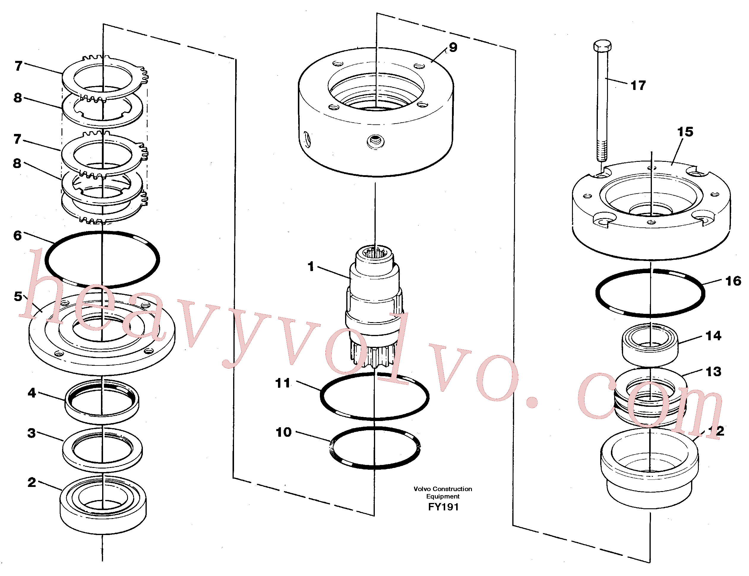 Volvo excavator part VOE14236540 Back-up ring for sale