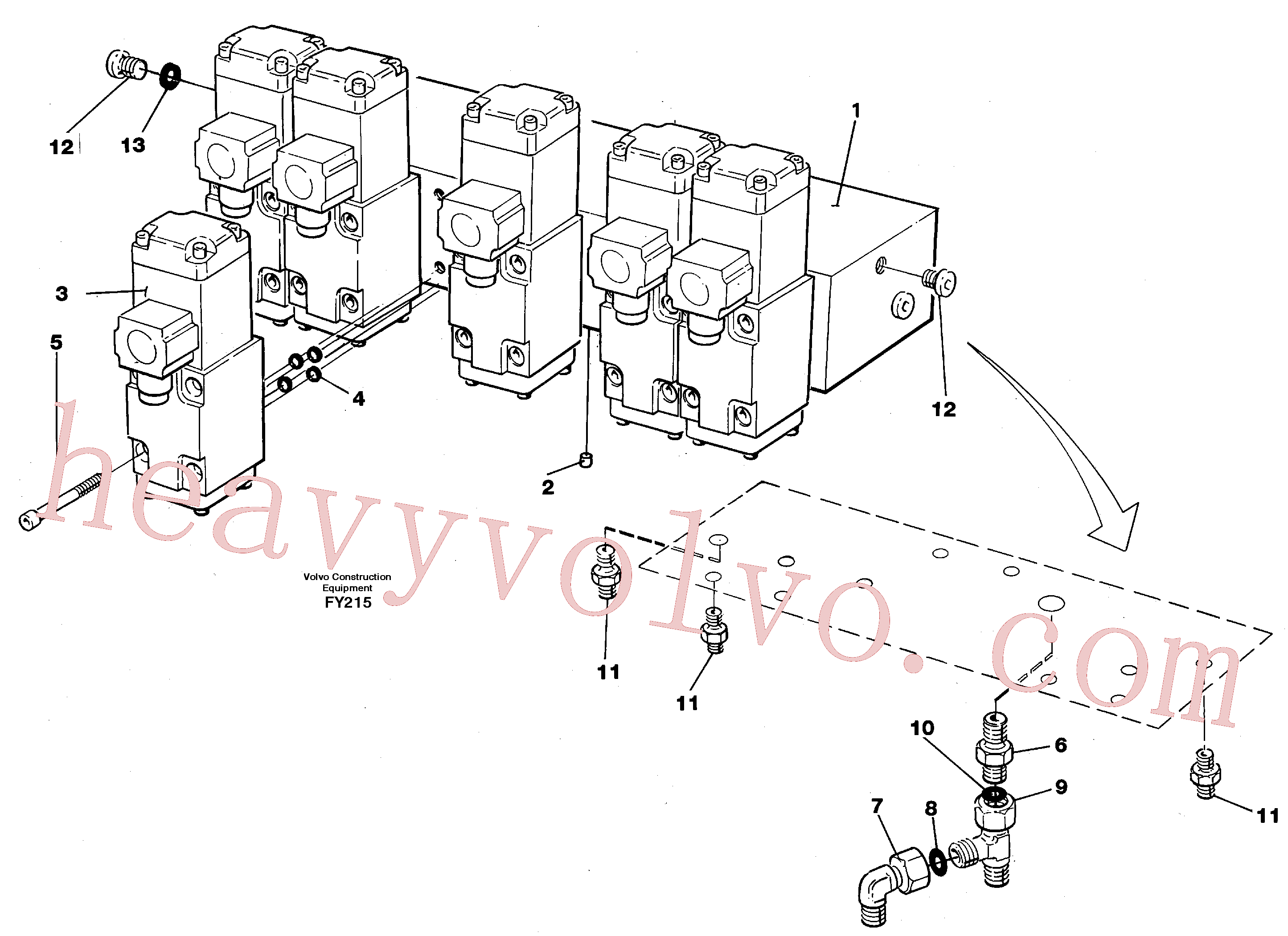 Volvo excavator part VOE14012384 Fitting for sale