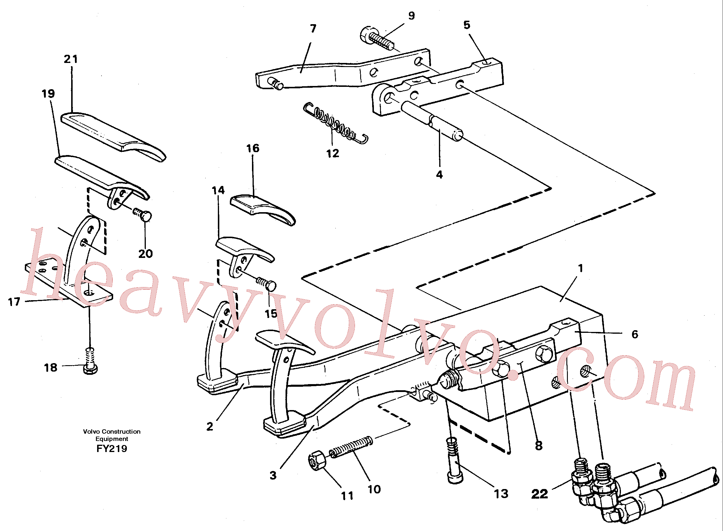 Volvo excavator part VOE14243536 Pedal attachment for sale
