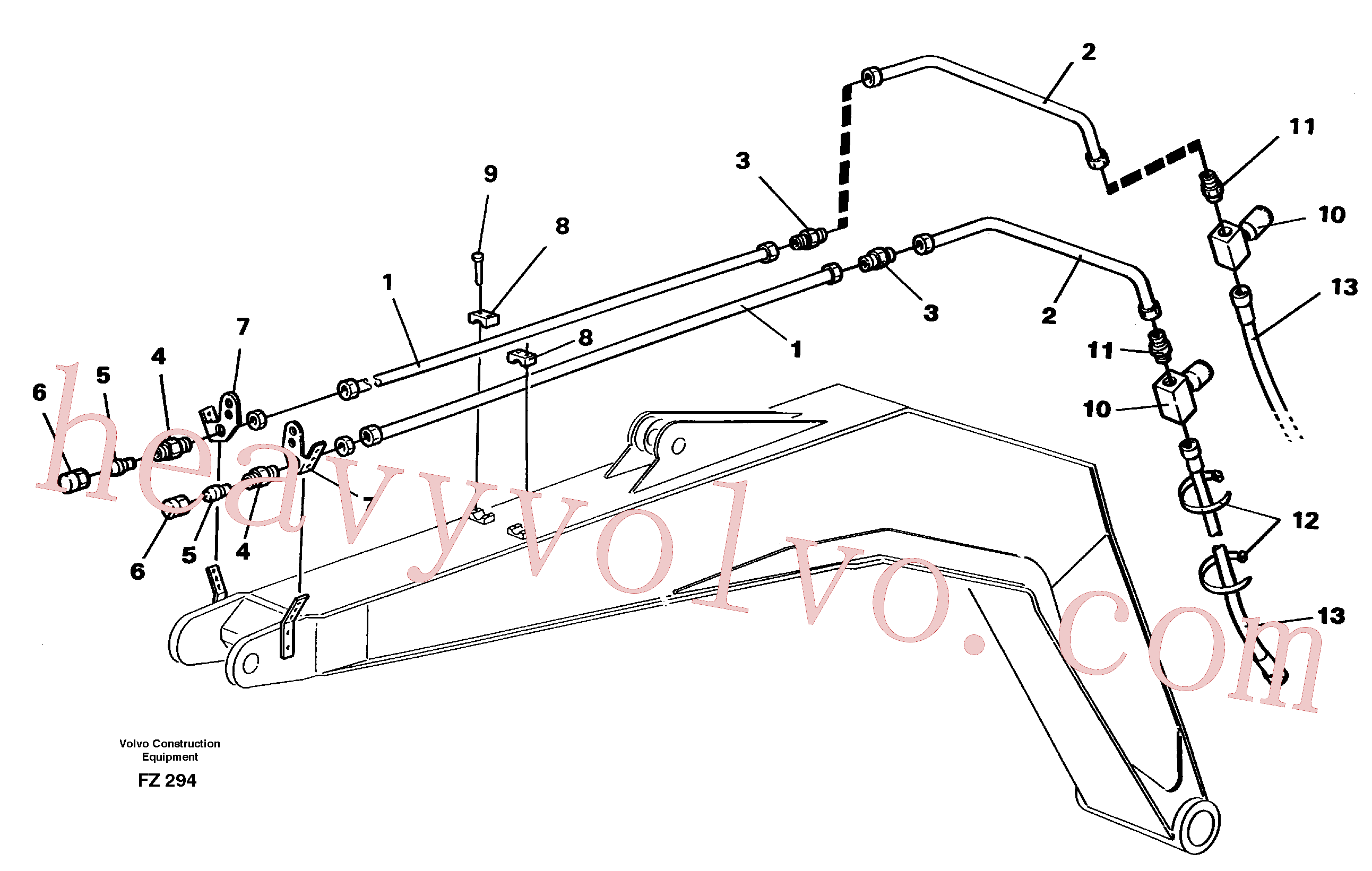 VOE14240722 Tube Clamp for Volvo Excavator spare