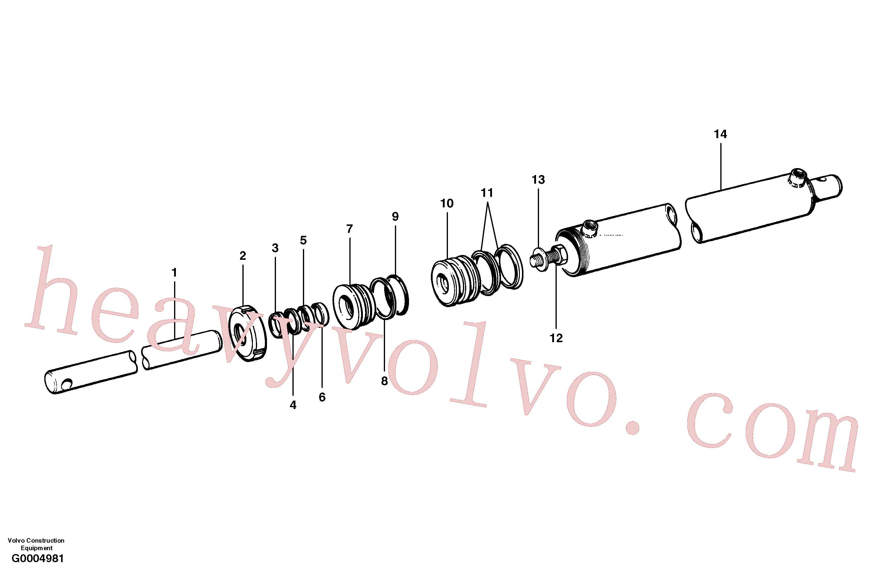 CH79052 Piston rod for Volvo Excavator spare