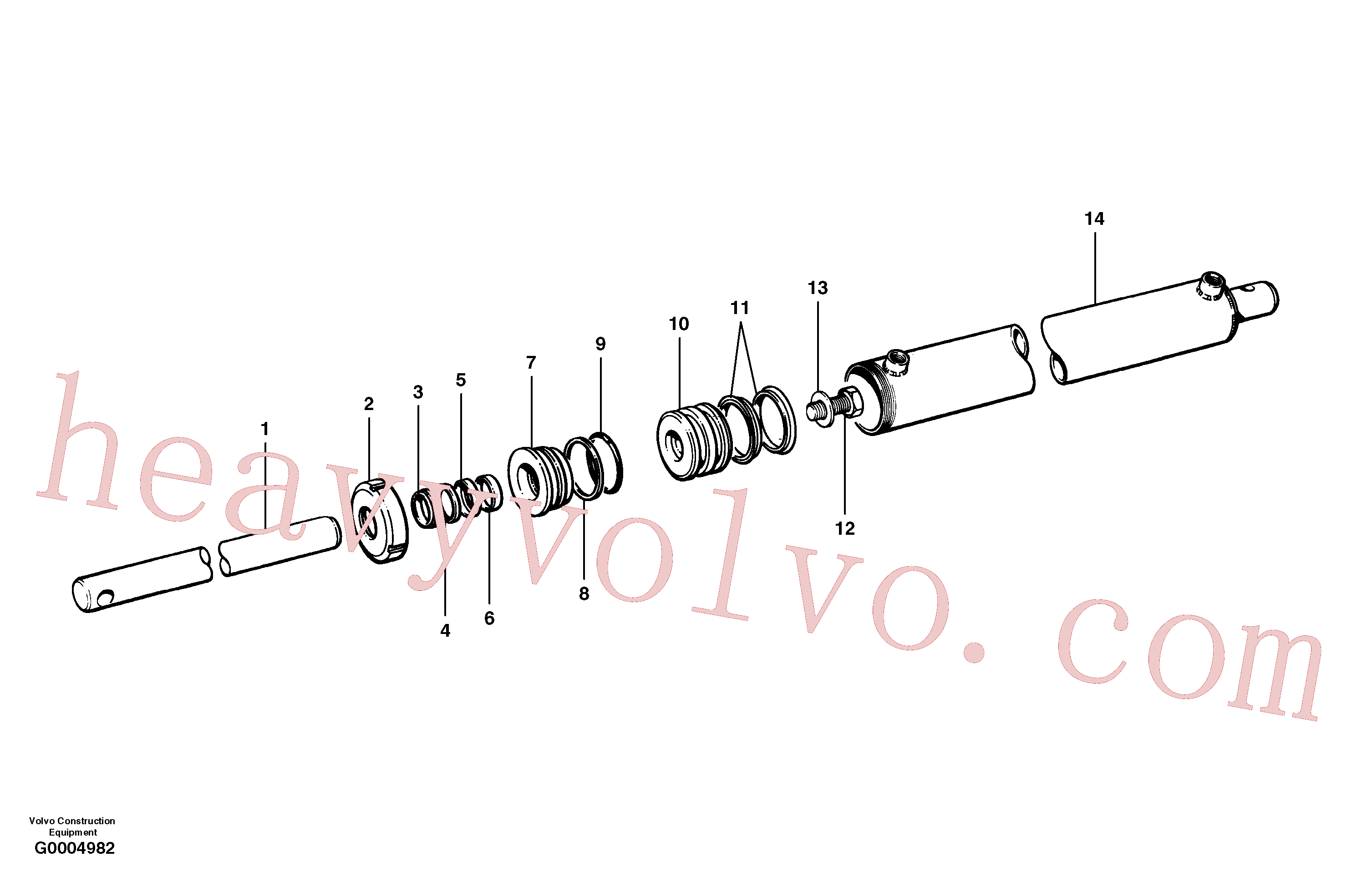 CH79052 Piston rod for Volvo Excavator spare