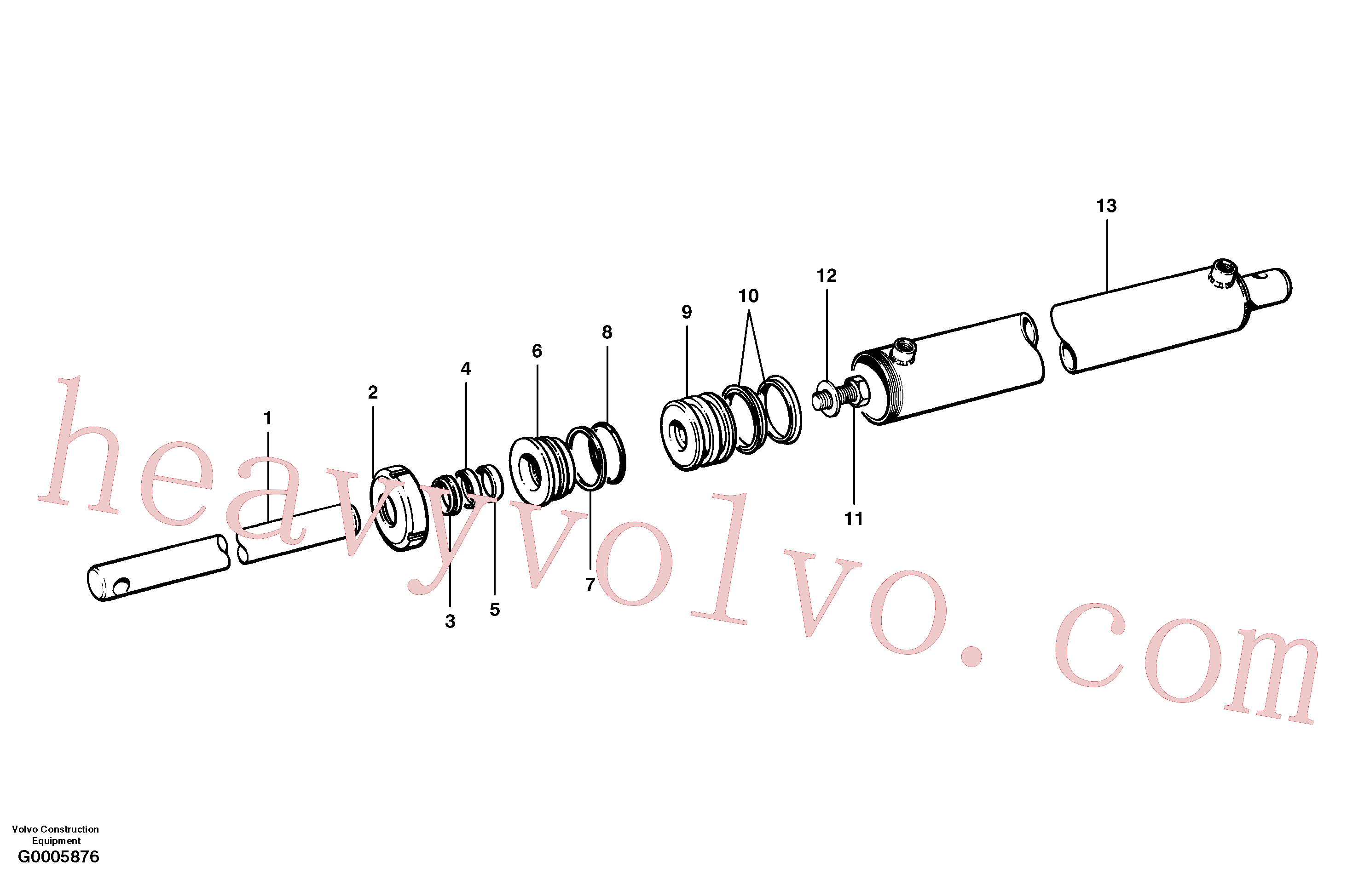 CH79052 Piston rod for Volvo Excavator spare