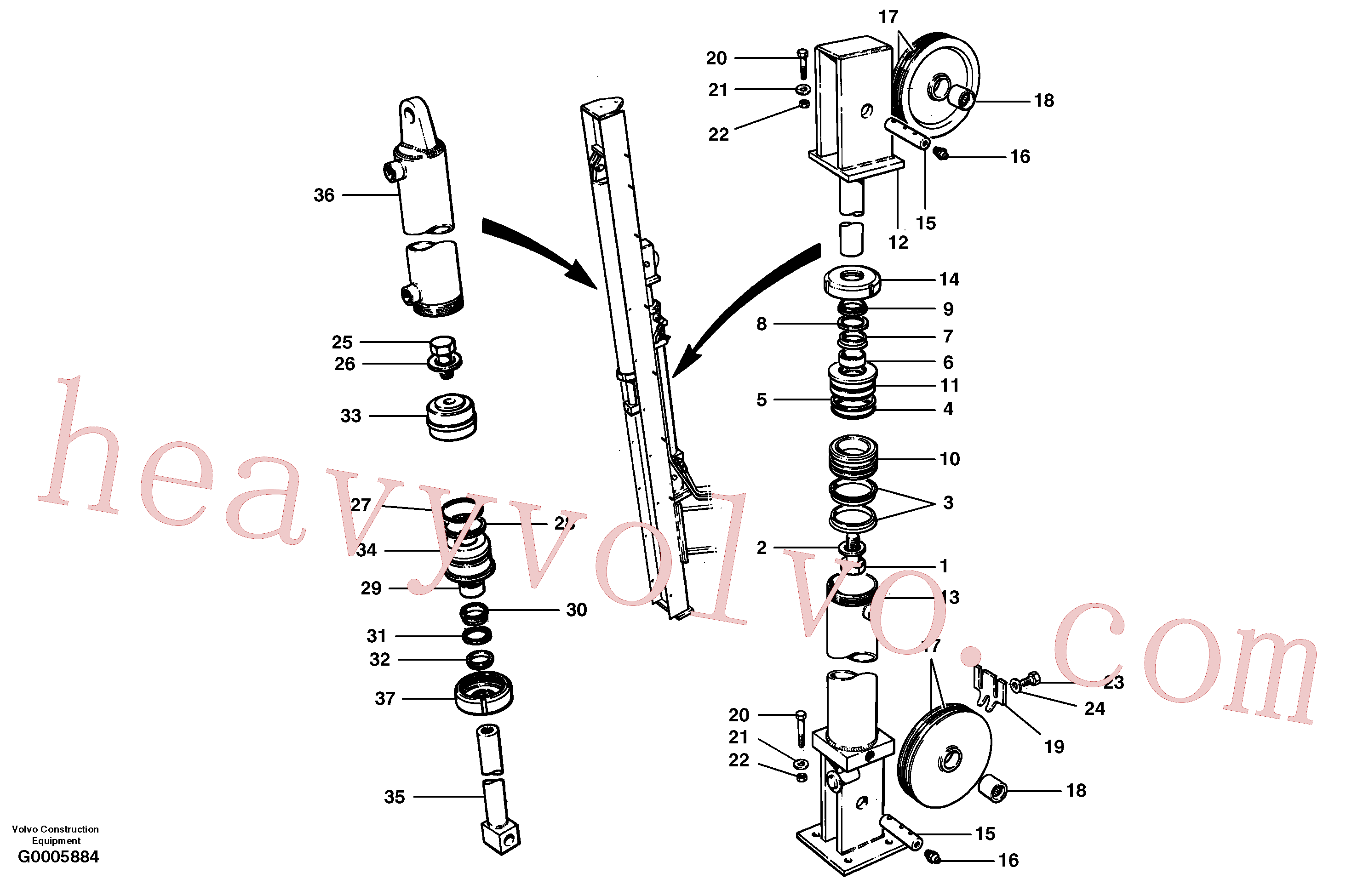 CH59670 Cylinder Piston for Volvo Excavator Parts