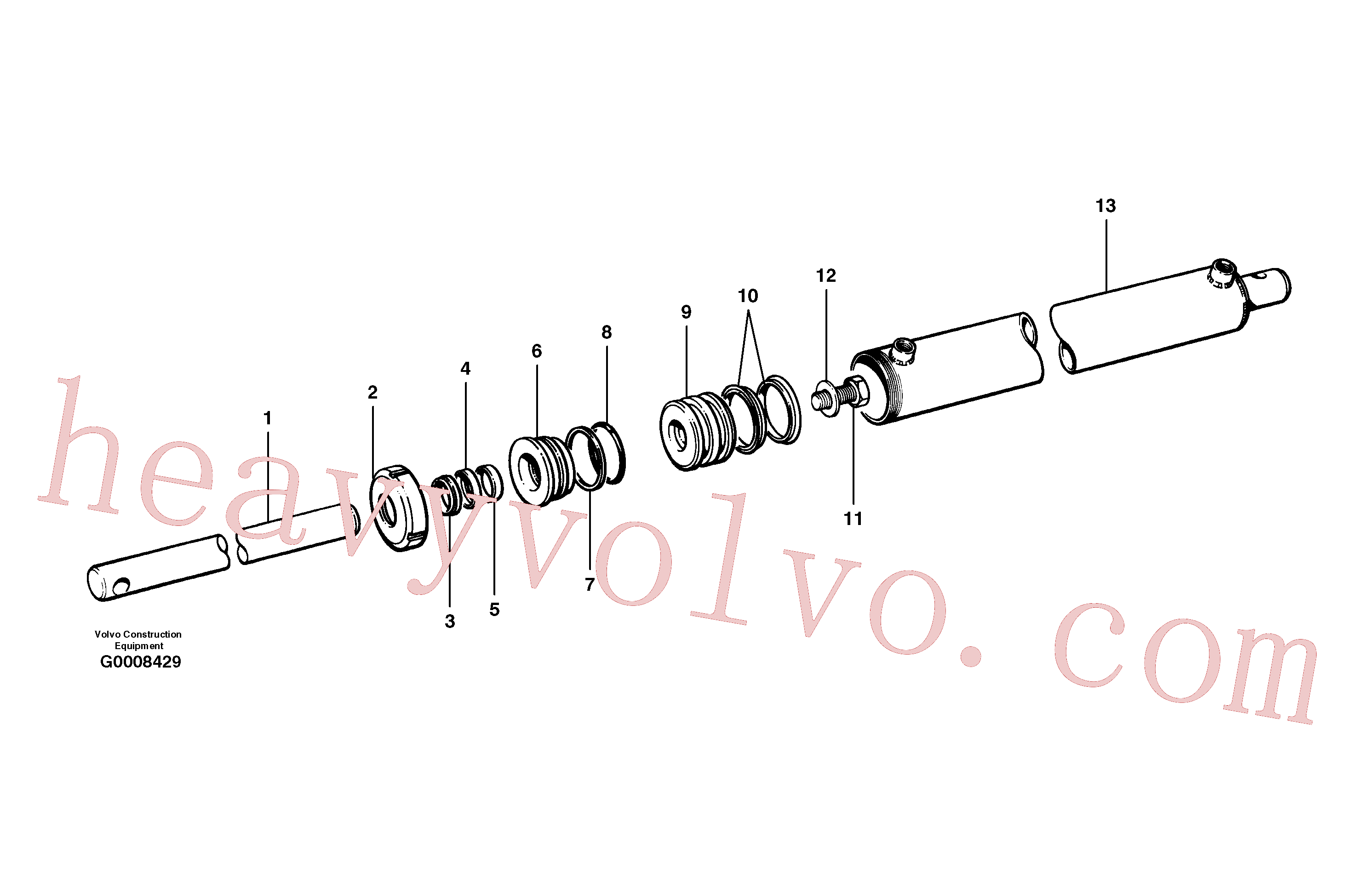 CH79052 Piston rod for Volvo Excavator spare