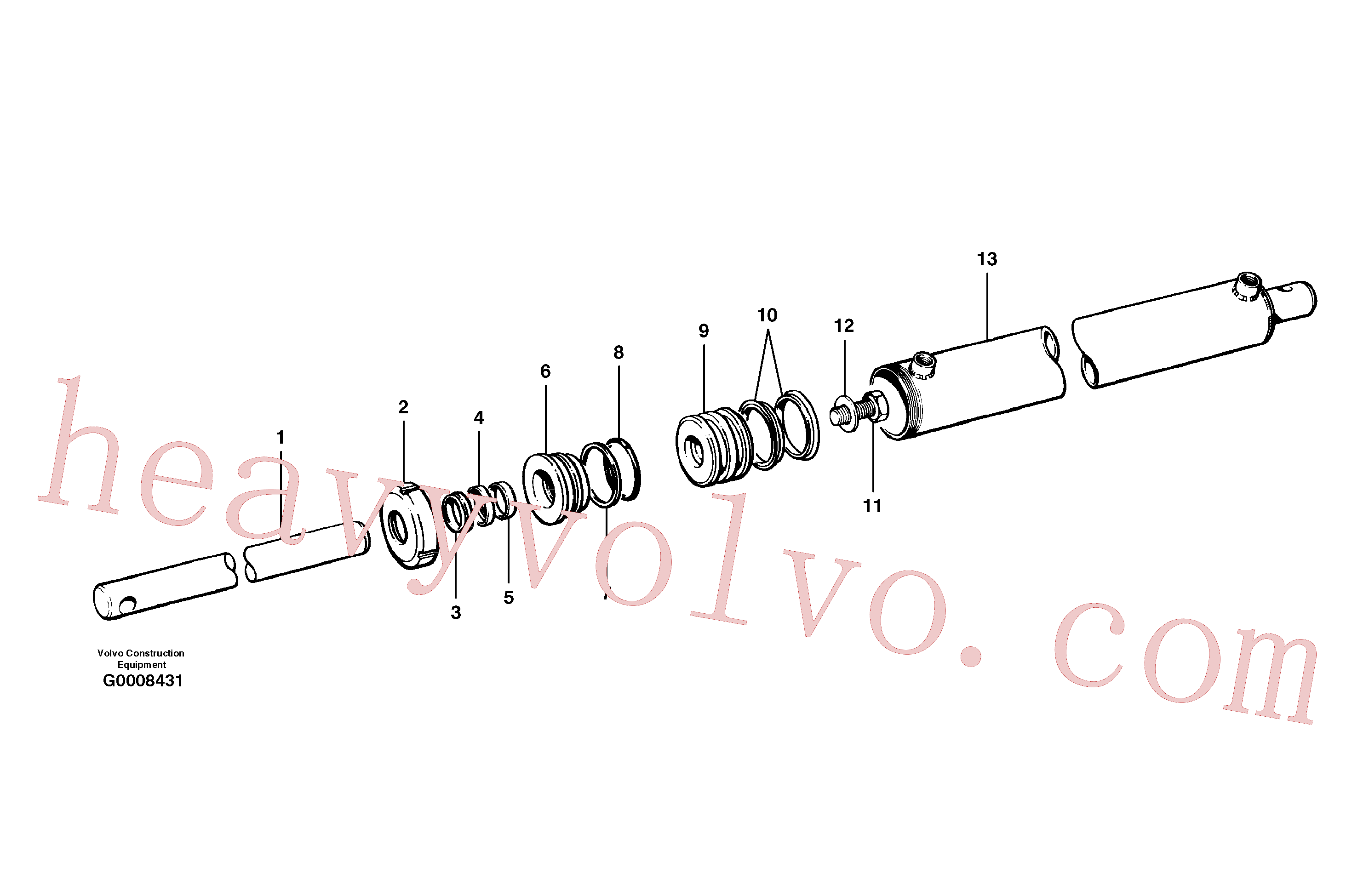 CH79052 Piston rod for Volvo Excavator spare