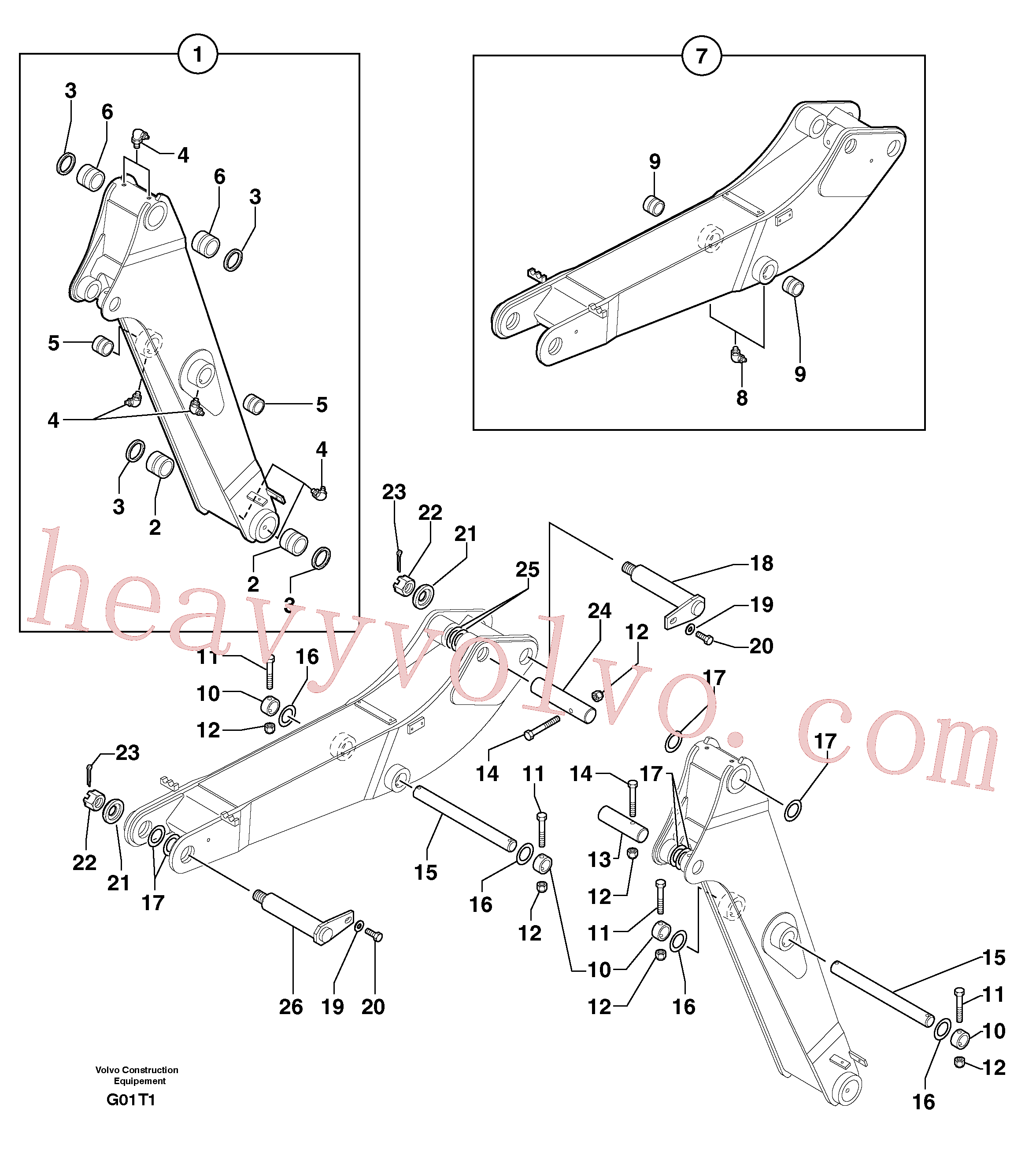 China Made PJ5460330 Boom parts for Volvo Excavator