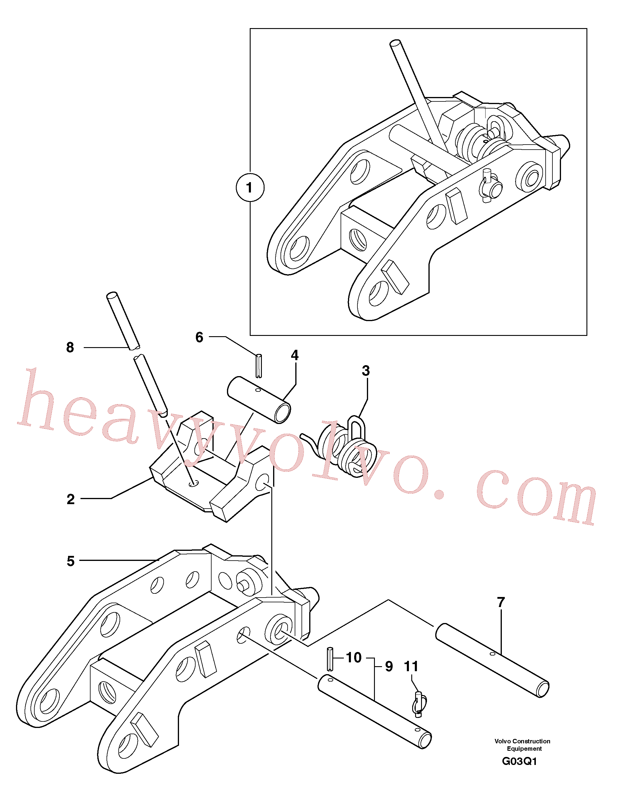 VOE11806161 Pin for Volvo Excavator spare
