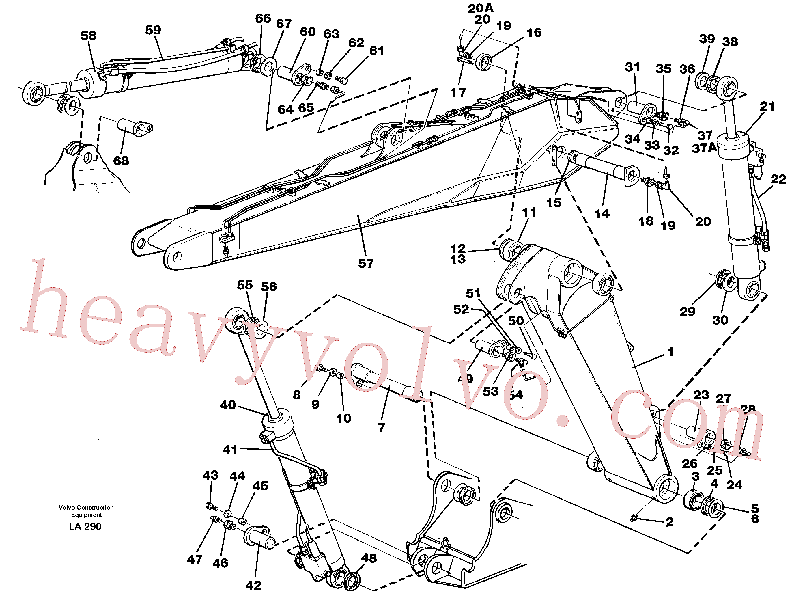 Volvo excavator part VOE14257101 Boom front section for sale