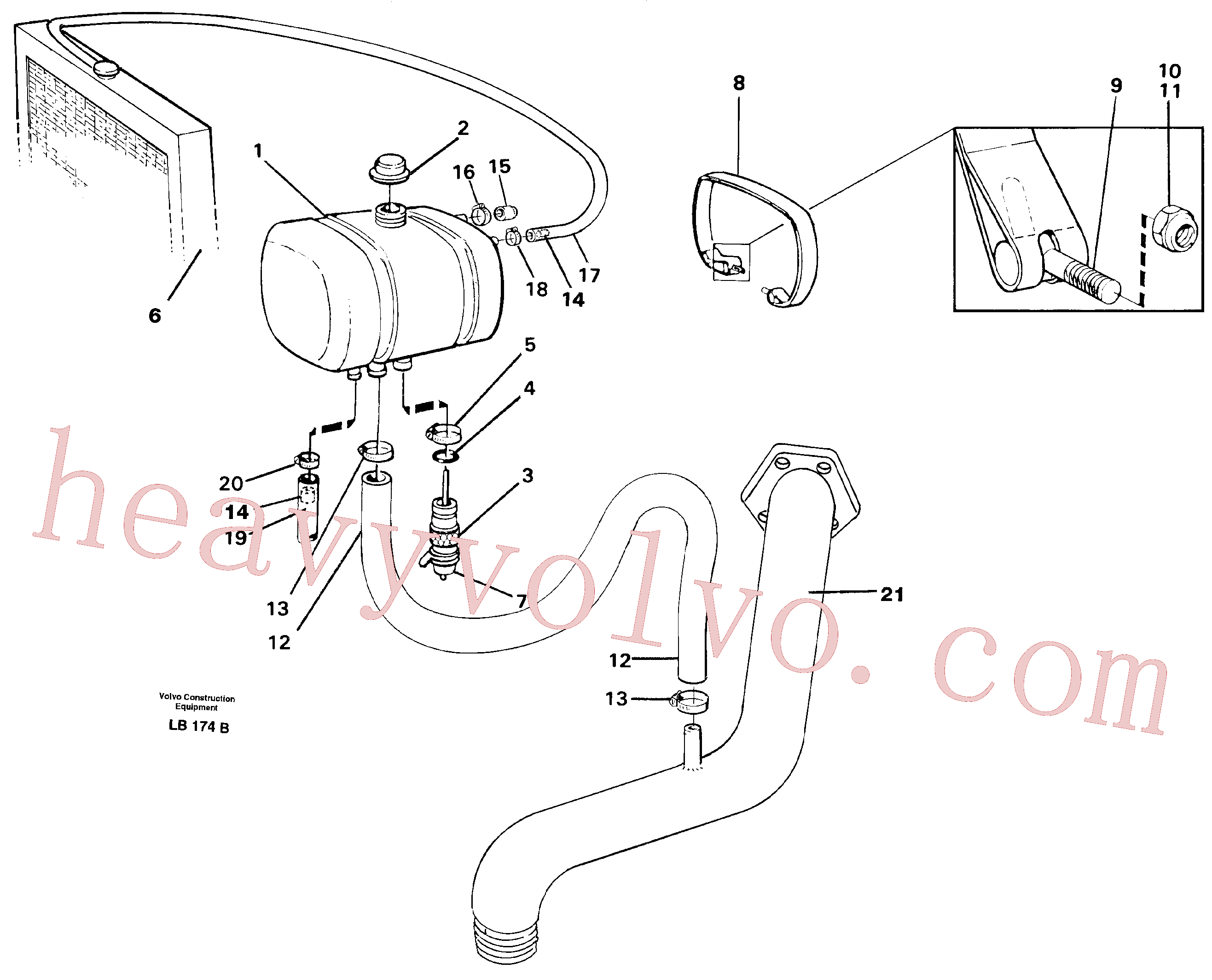 VOE13945411 Hose clamp for Volvo Excavator Parts