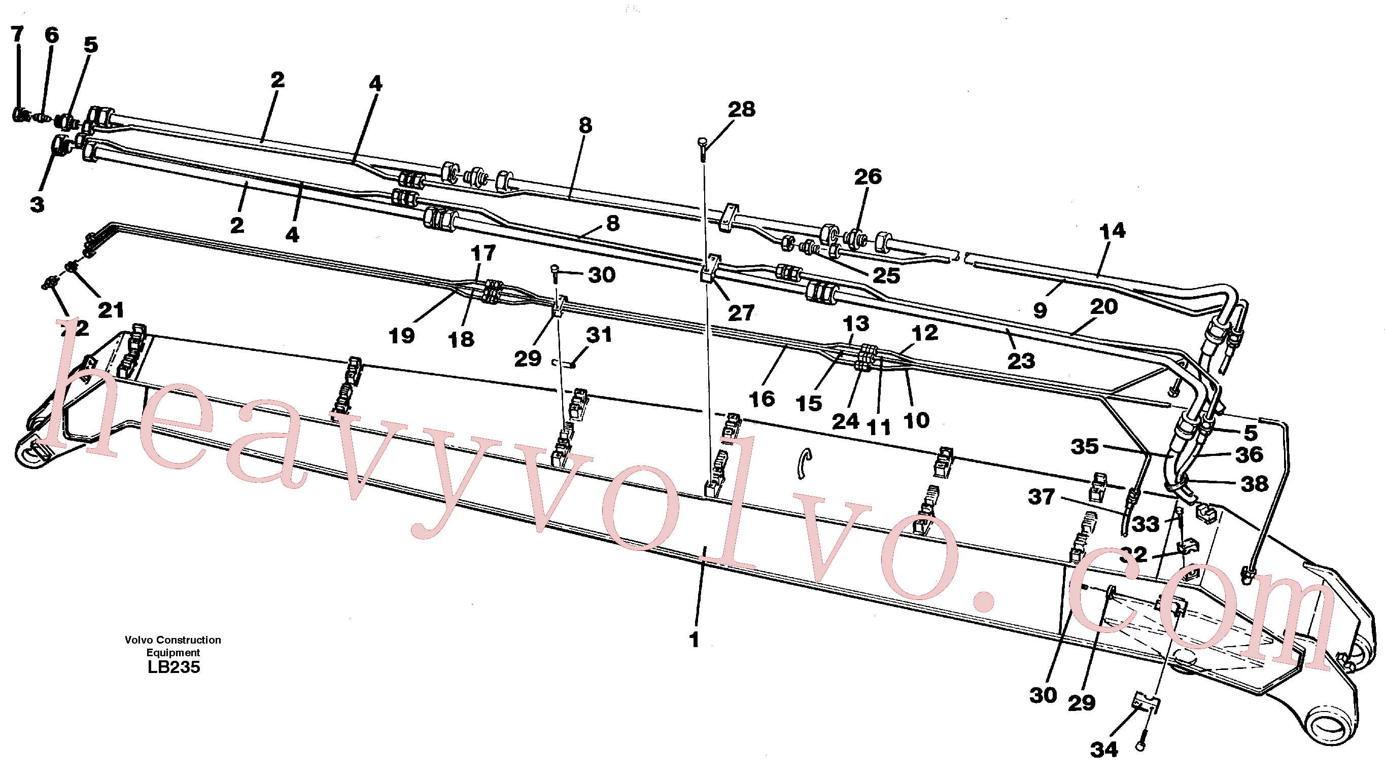 Volvo excavator part VOE14242337 Tube Assembly for sale