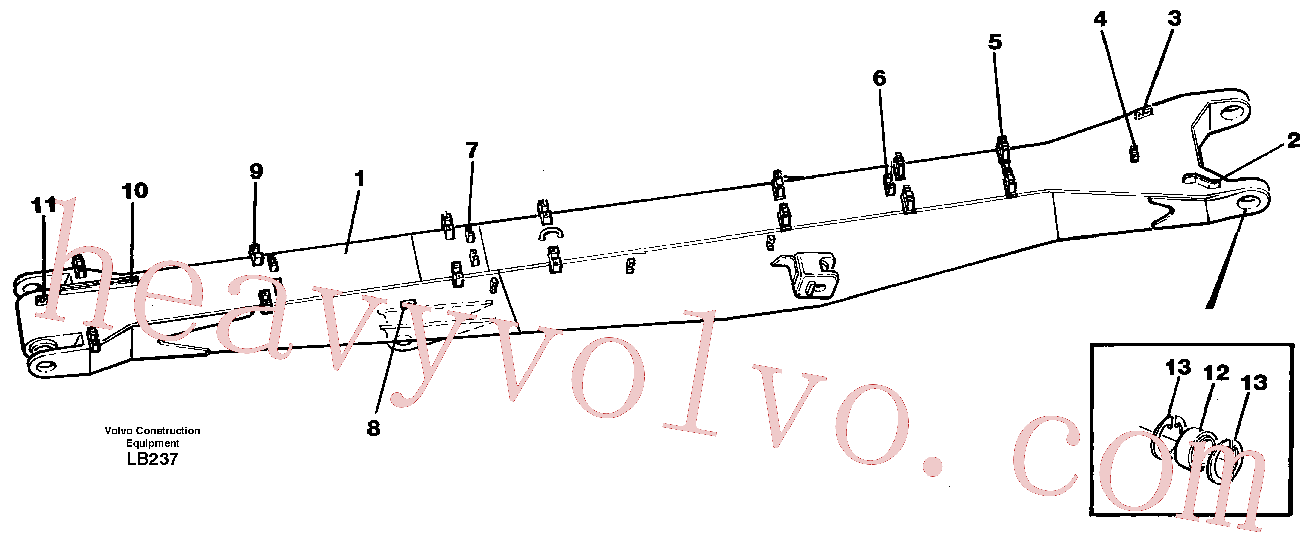 VOE14083391 Tube Clamp for Volvo Excavator Parts