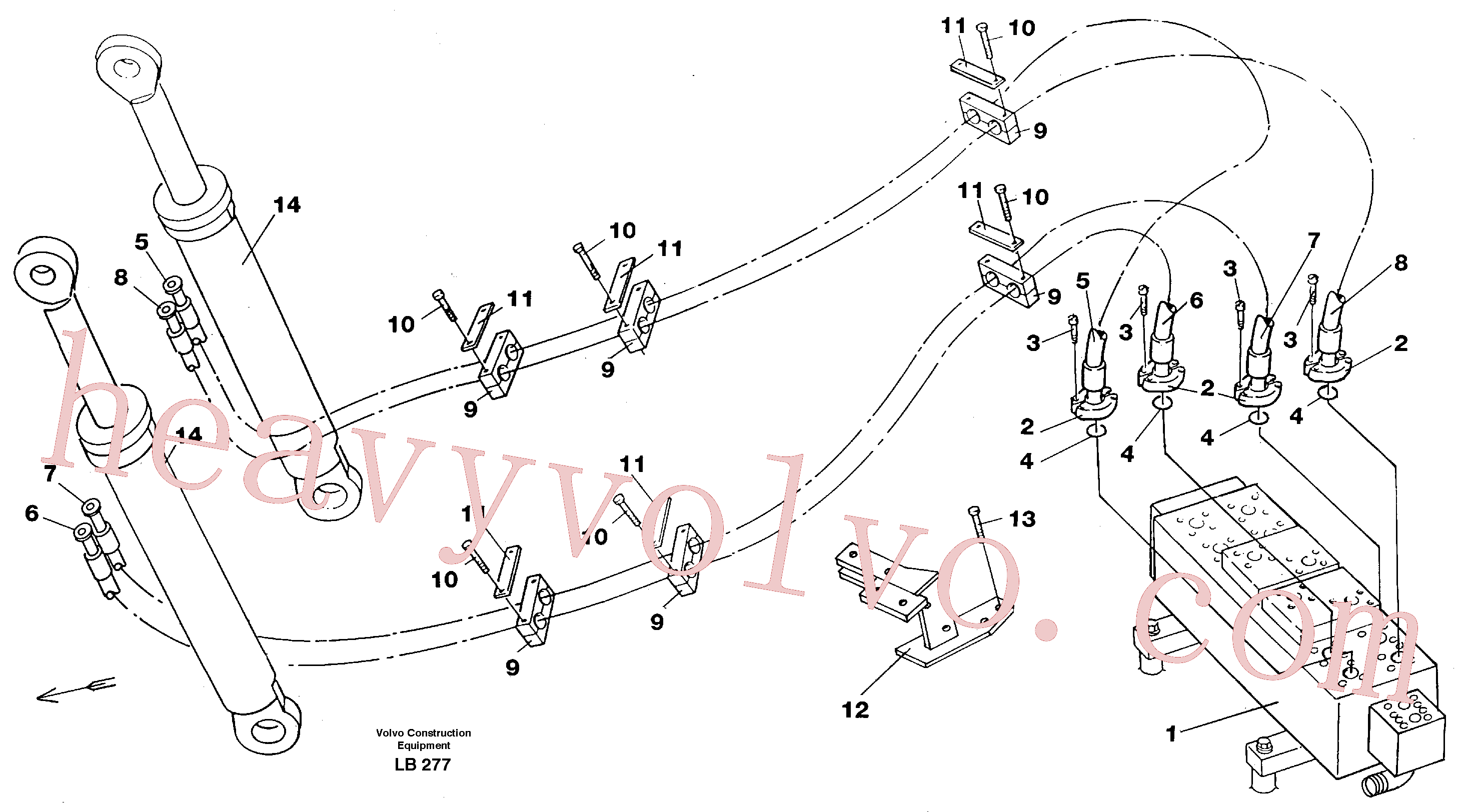 Volvo excavator part VOE14263457 Hydraulic hose for sale