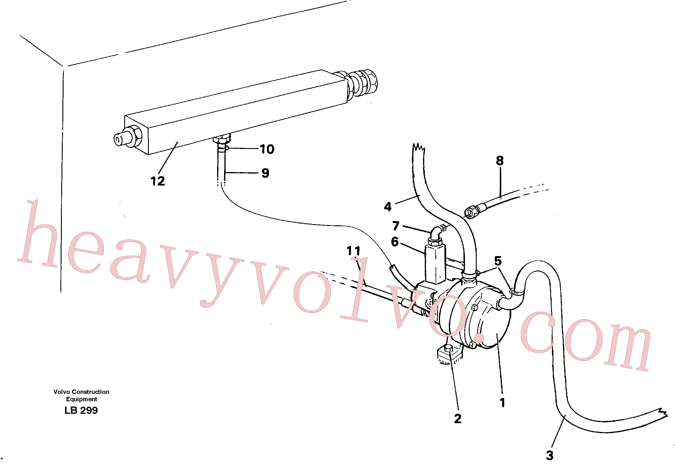 Volvo excavator part VOE14041890 Hose for sale