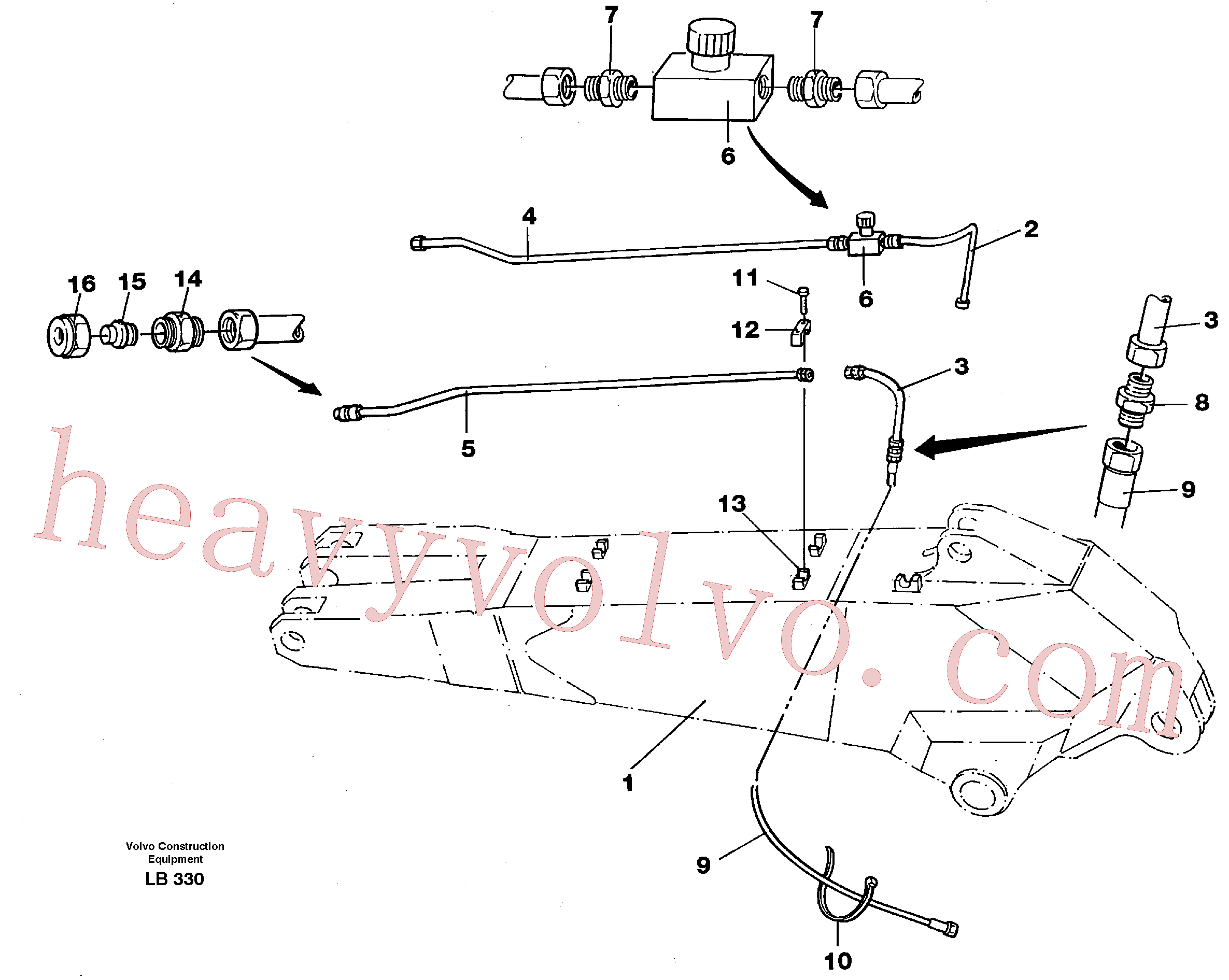 VOE14241544 Tube Assembly for Volvo Excavator Parts
