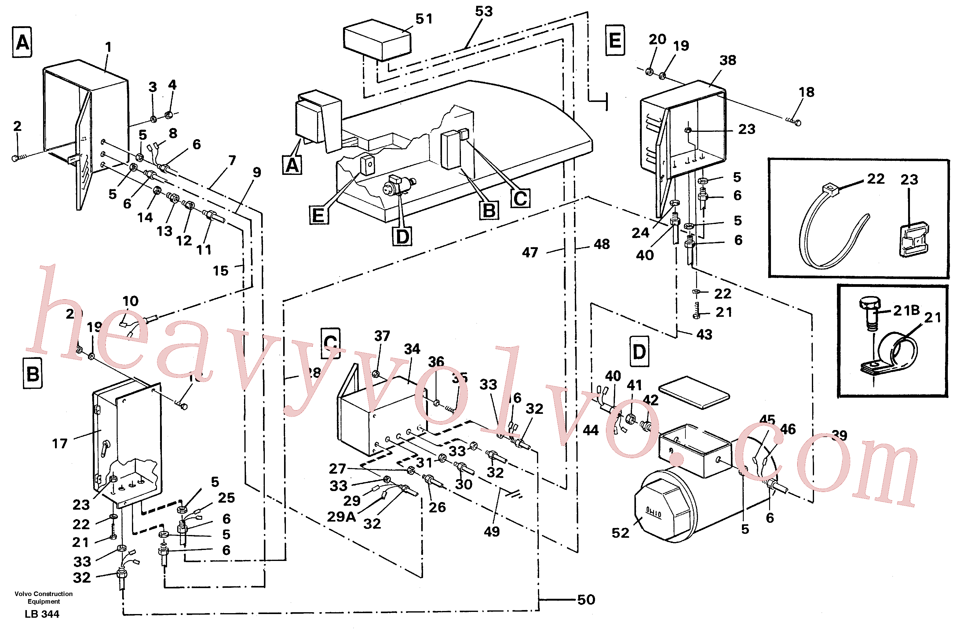 VOE14213804 Cable for Volvo Excavator Parts