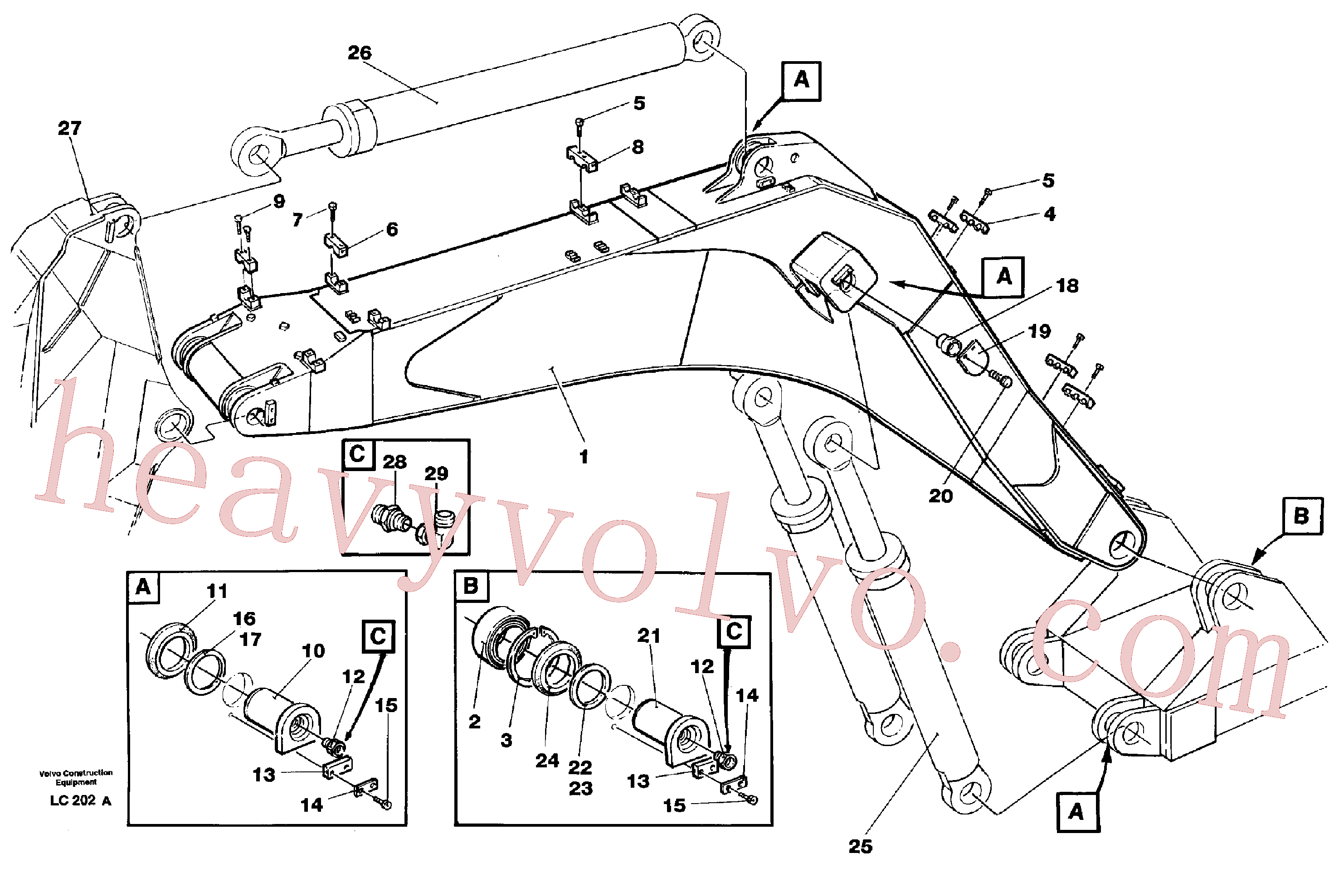 VOE14054960 Tube Clamp for Volvo Excavator spare