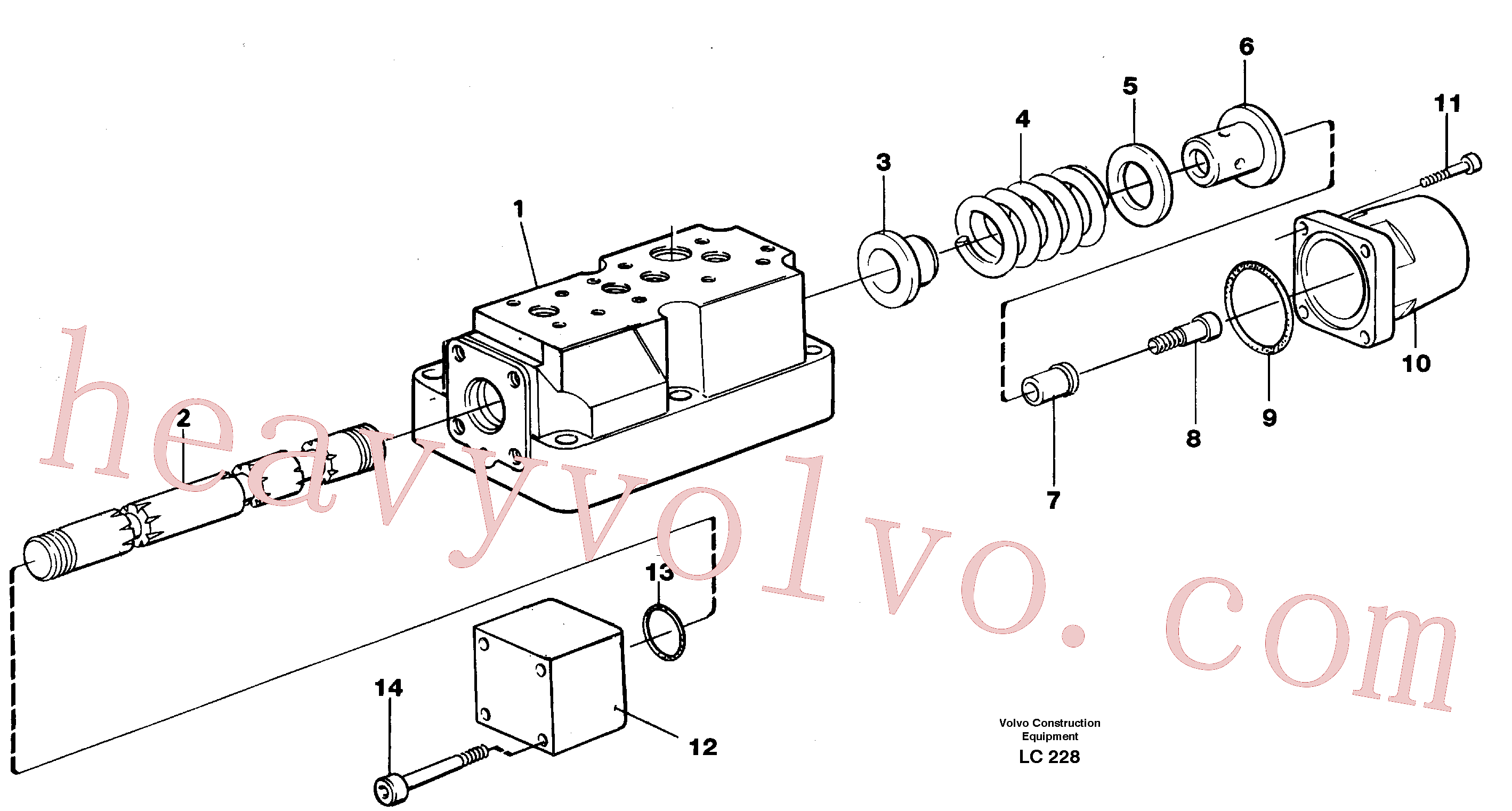 VOE14236298 Valve housing for Volvo Excavator spare
