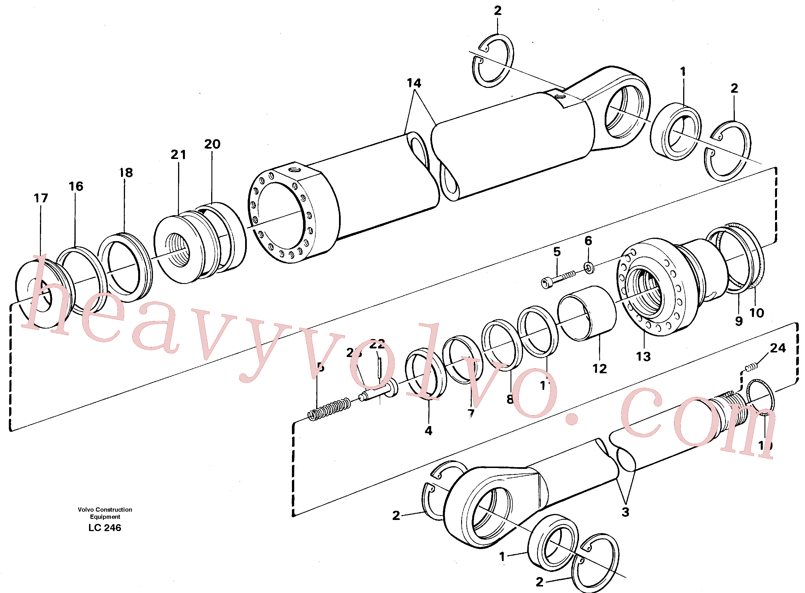Volvo excavator part VOE14344704 Hydraulic cylinder for sale