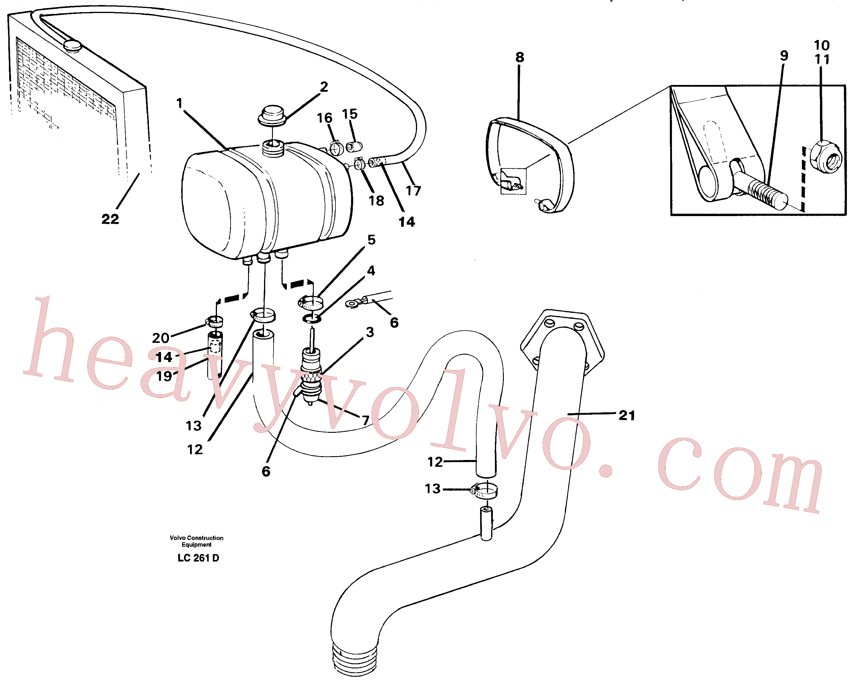 VOE13945411 Hose clamp for Volvo Excavator Parts