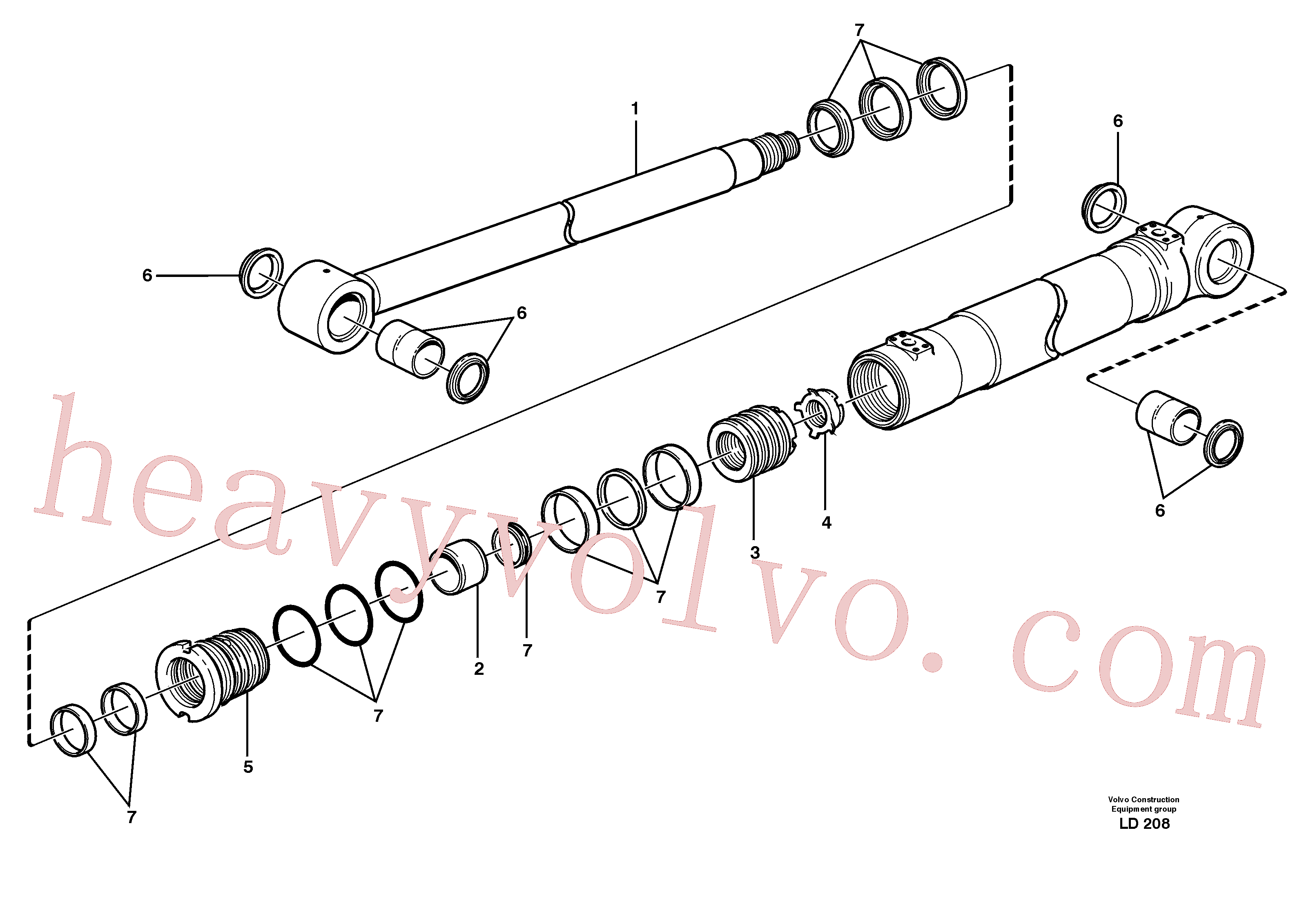 China Made VOE14372489 Cylinder parts for Volvo Excavator