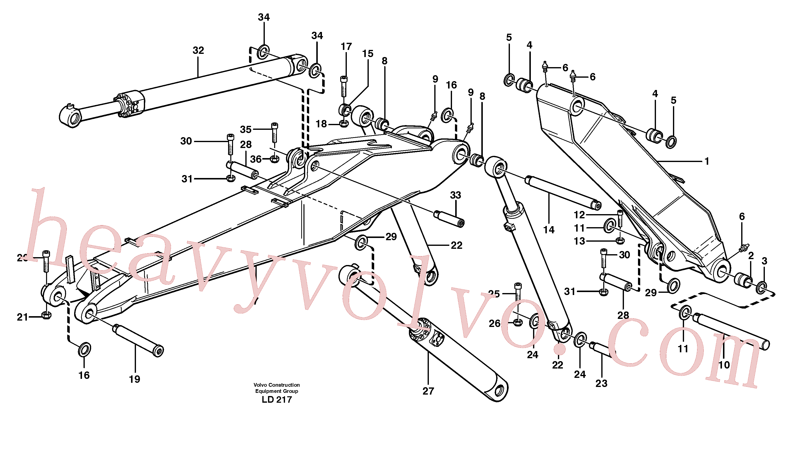 VOE14370080 Bushing for Volvo Excavator Parts