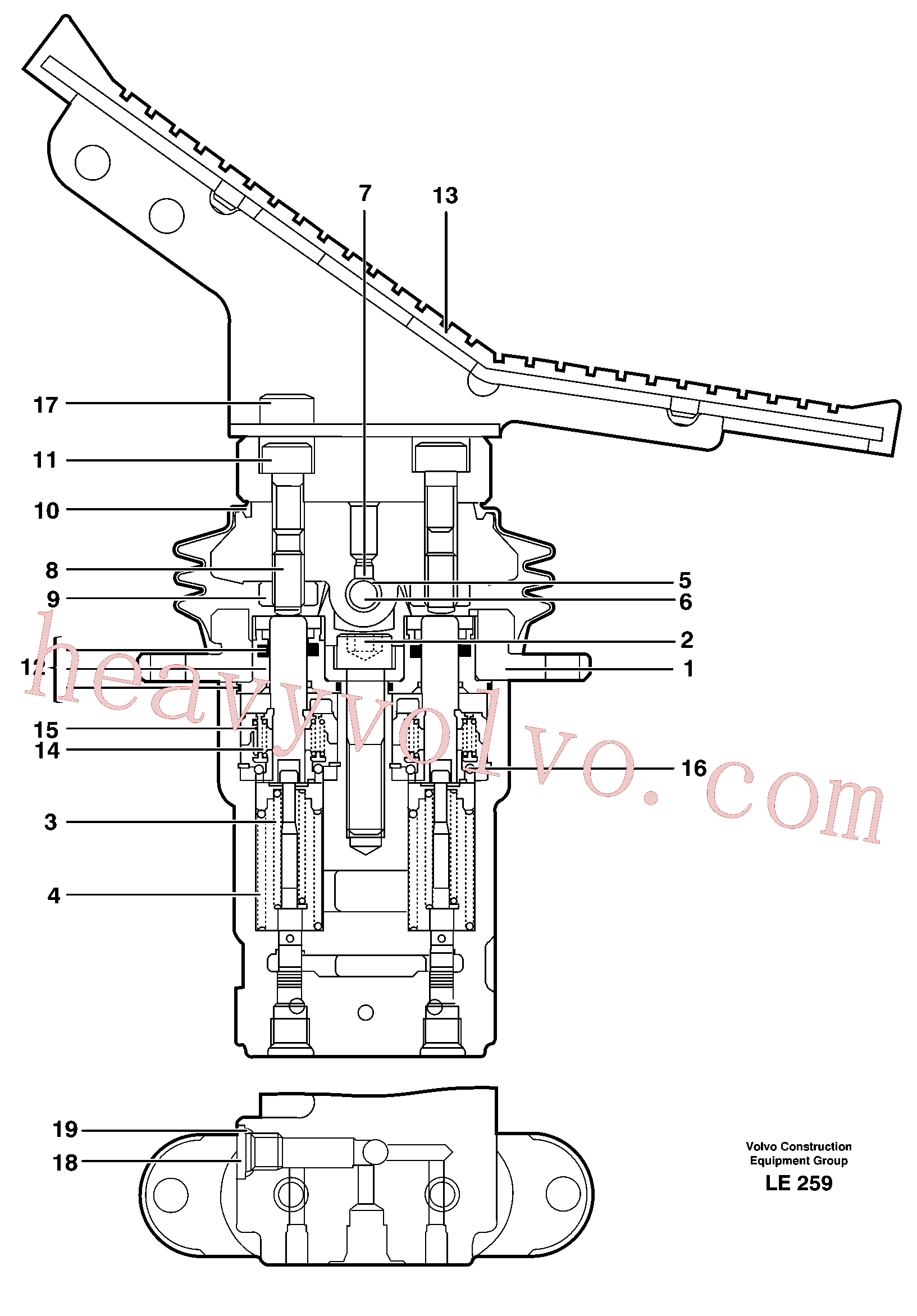 VOE14371649 Pedal for Volvo Excavator Parts