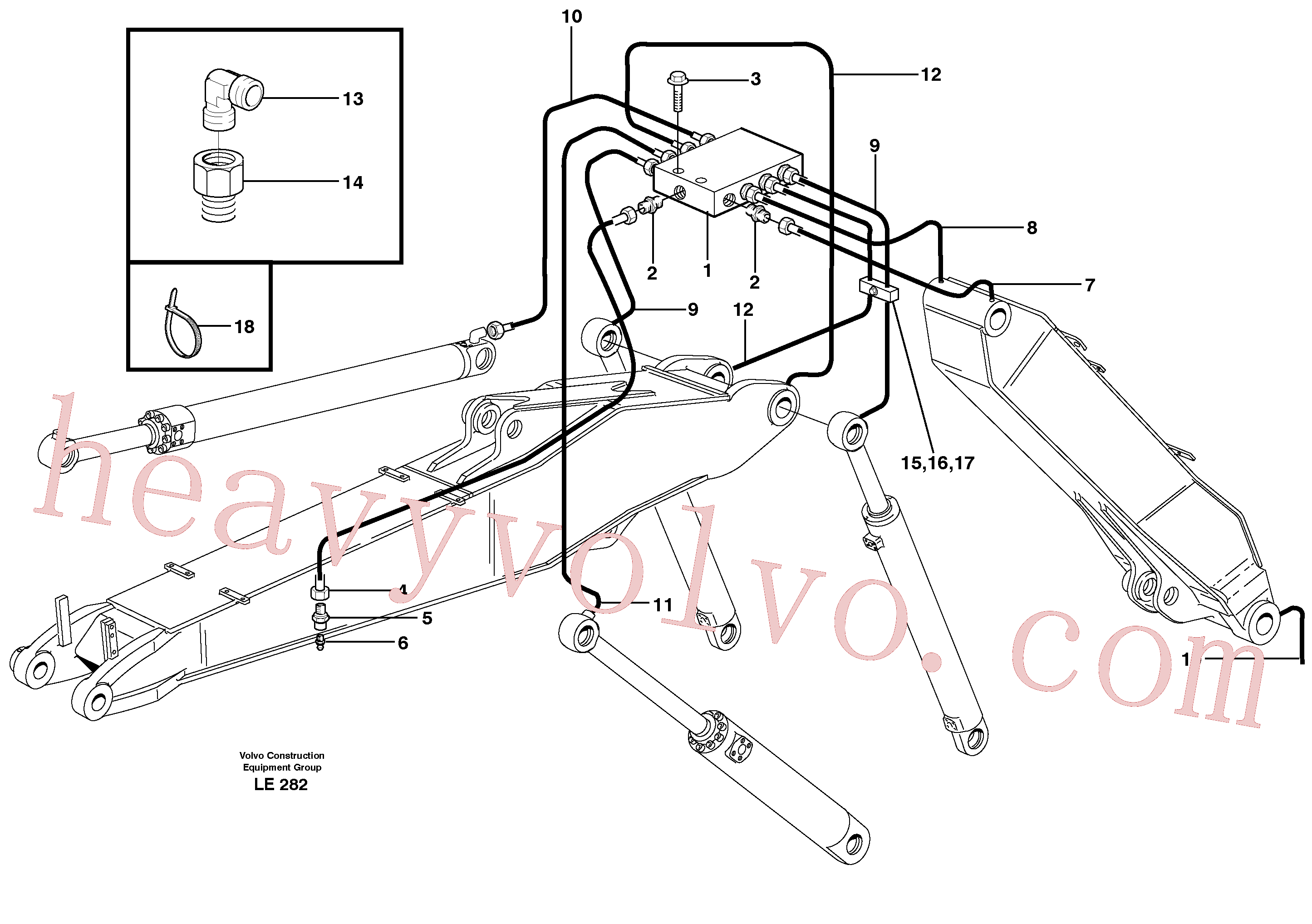 China Made VOE14370227 Nipple parts for Volvo Excavator
