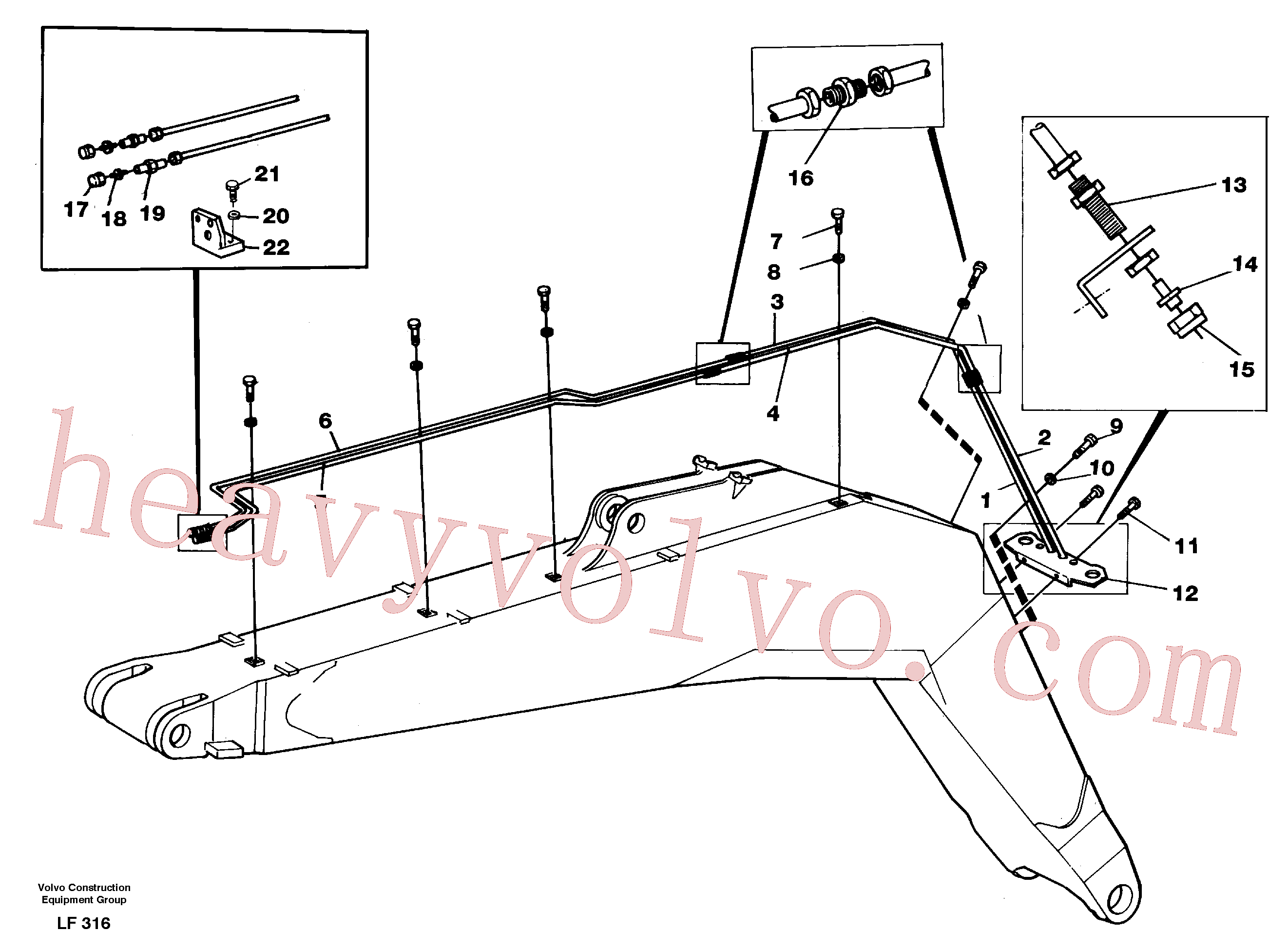VOE14255552 Tube Assembly for Volvo Excavator spare