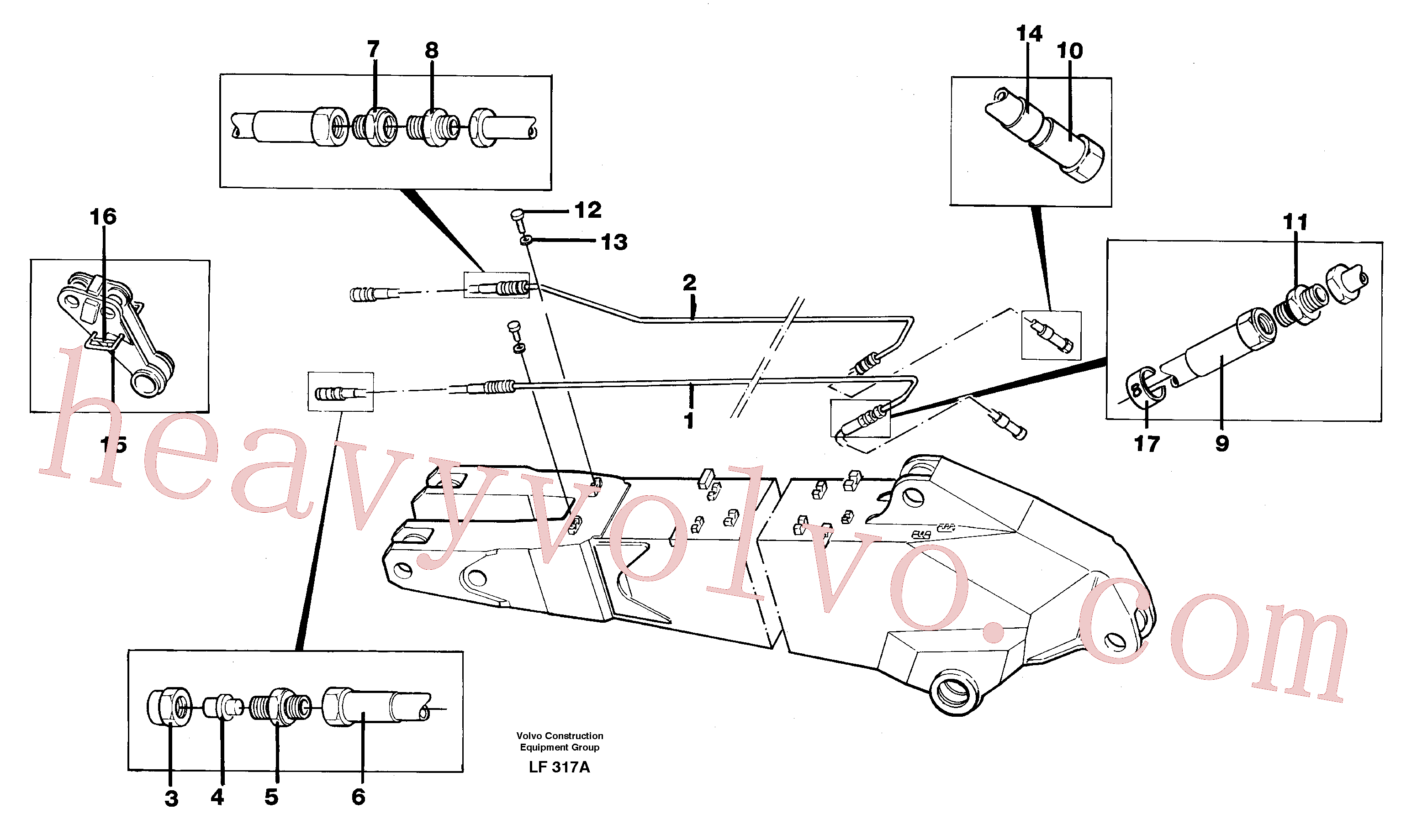 Volvo excavator part VOE14244892 Tube Assembly for sale