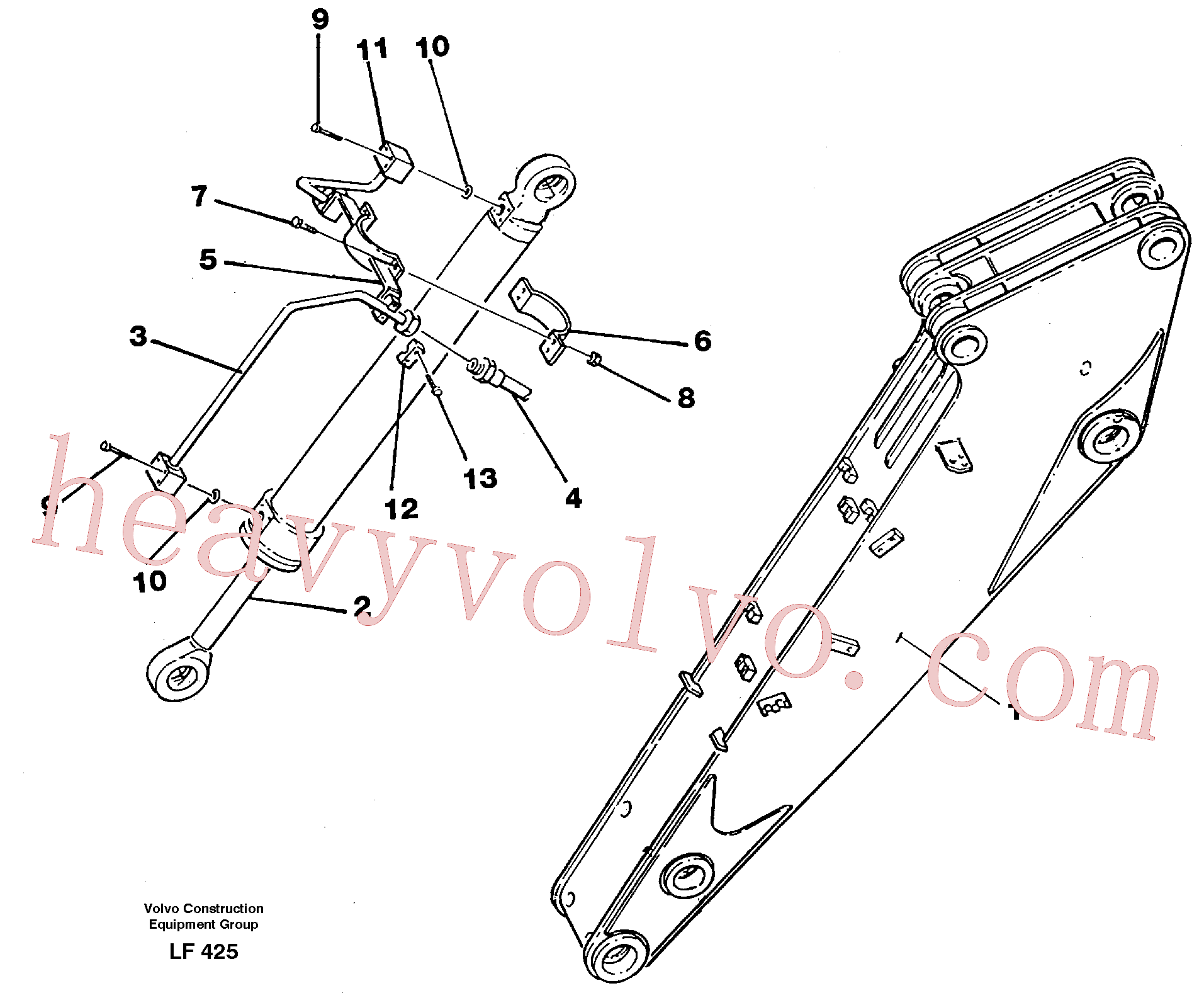 Volvo excavator part VOE14238528 Tube Support for sale