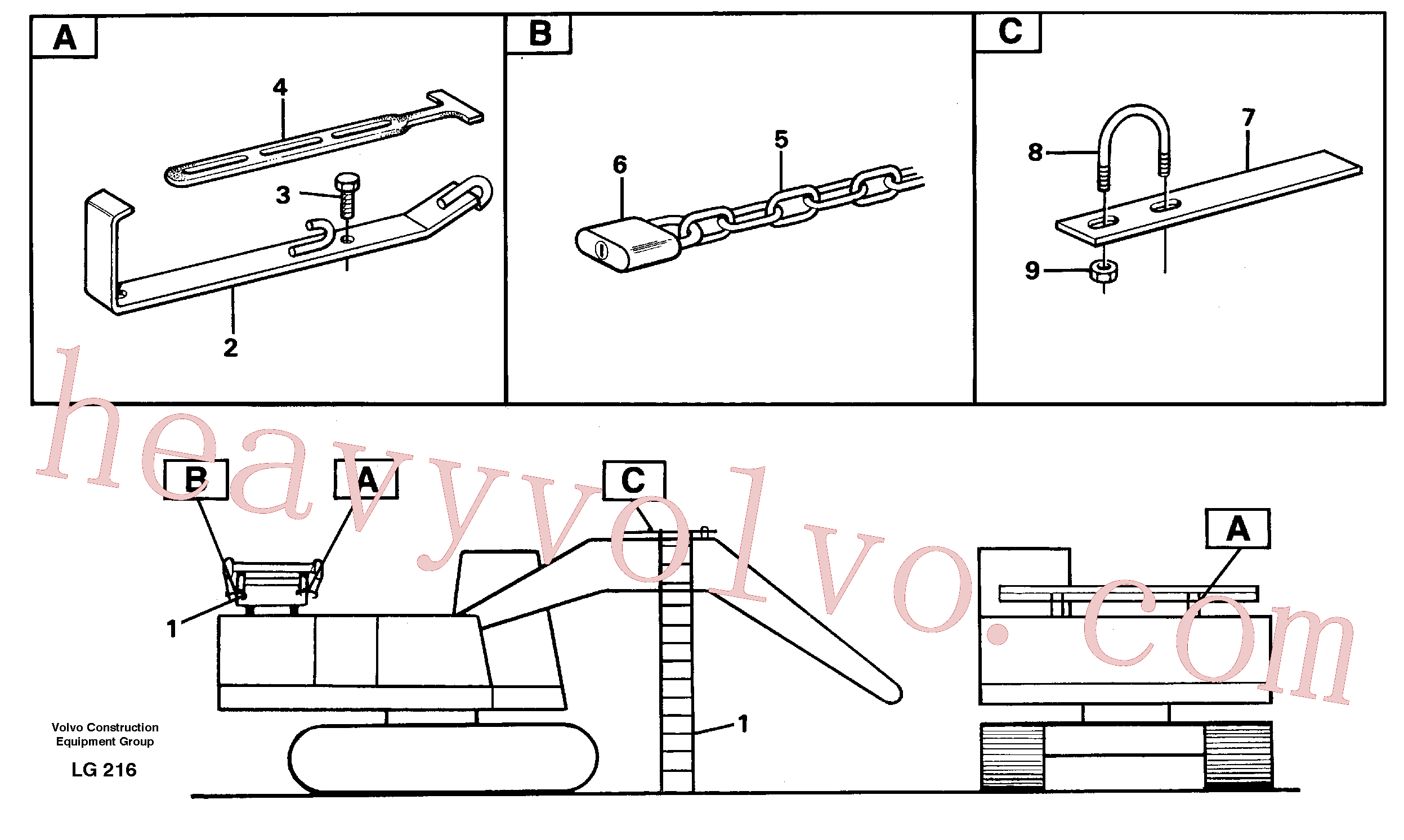 Volvo VOE14230260 Attaching plate aftermarket part for sale