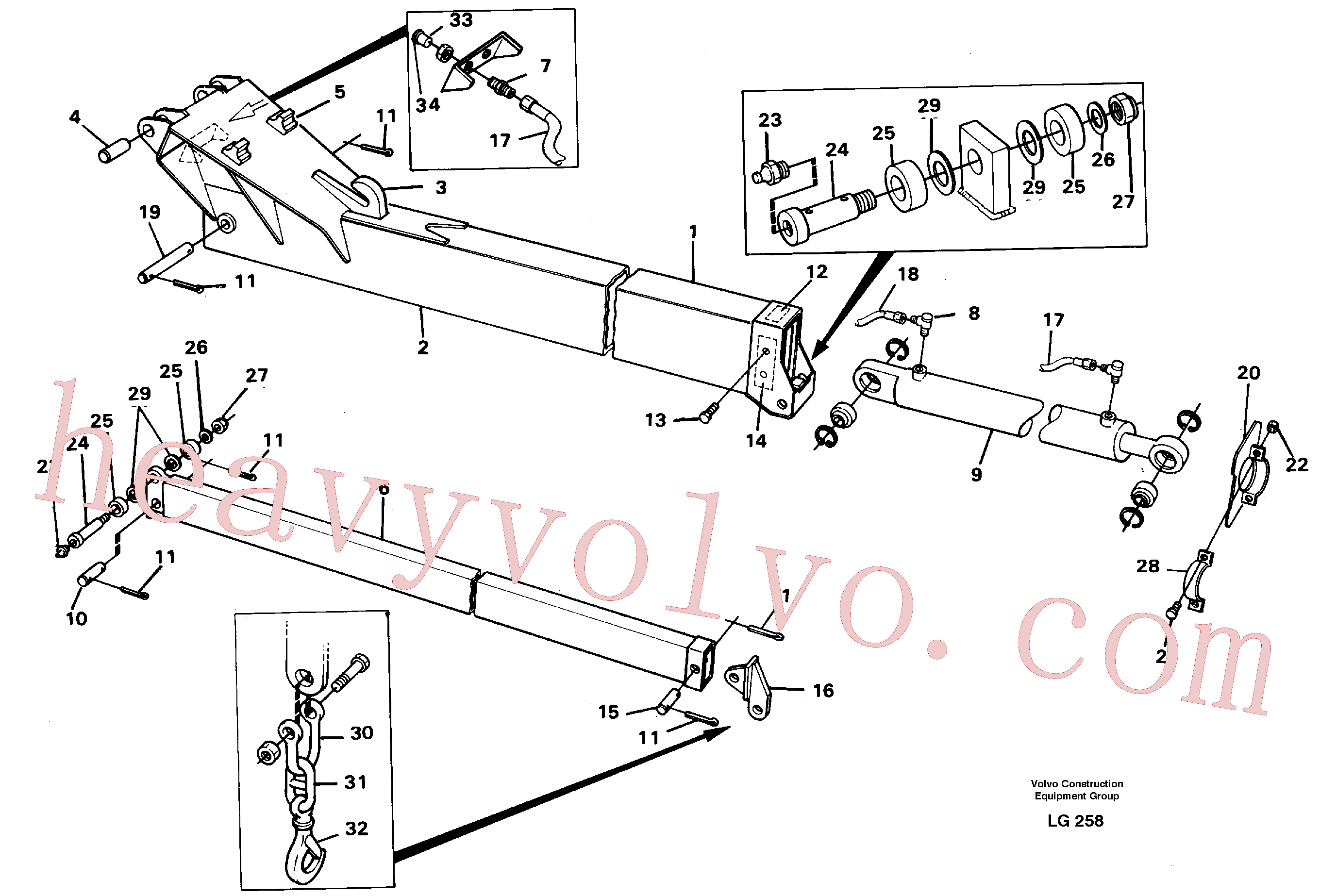 Wholesale VOE14230061 Crane beam for Volvo Excavator