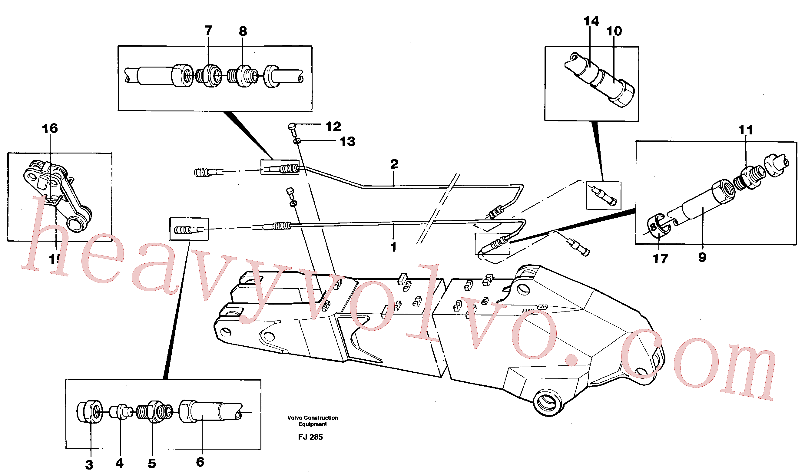 Volvo excavator part VOE14244892 Tube Assembly for sale