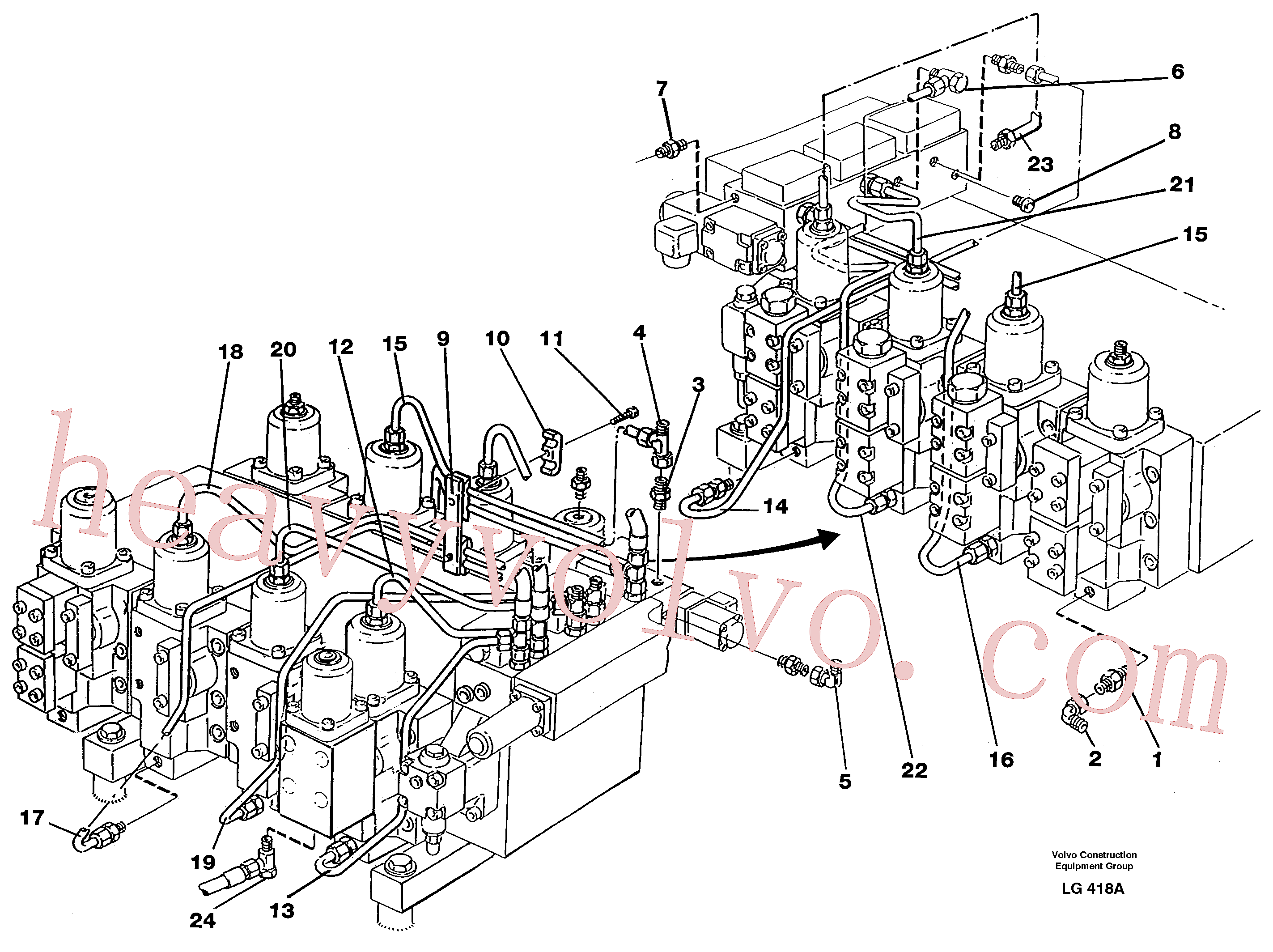 VOE14249359 Tube Assembly for Volvo Excavator Parts
