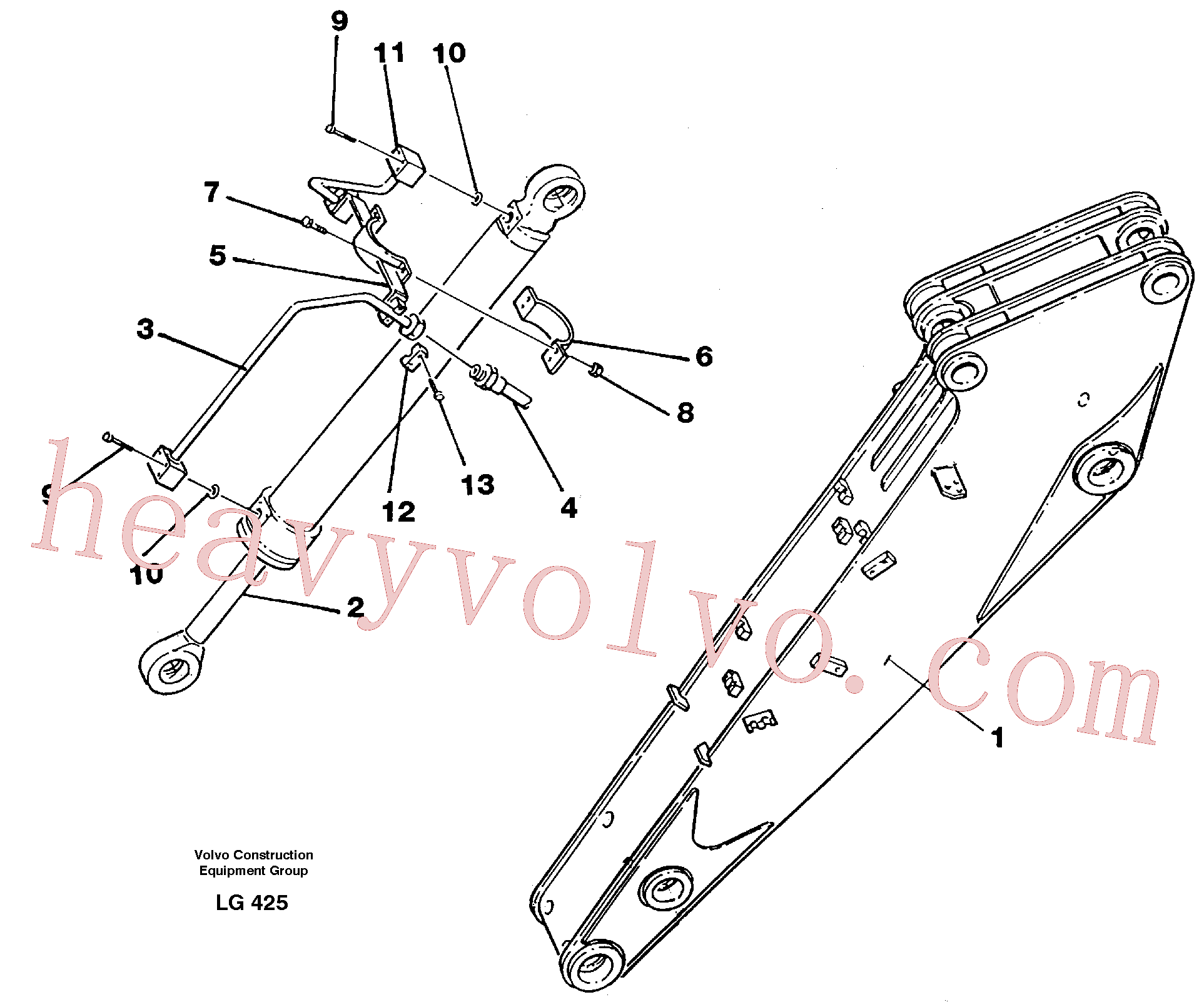 Volvo excavator part VOE14238528 Tube Support for sale