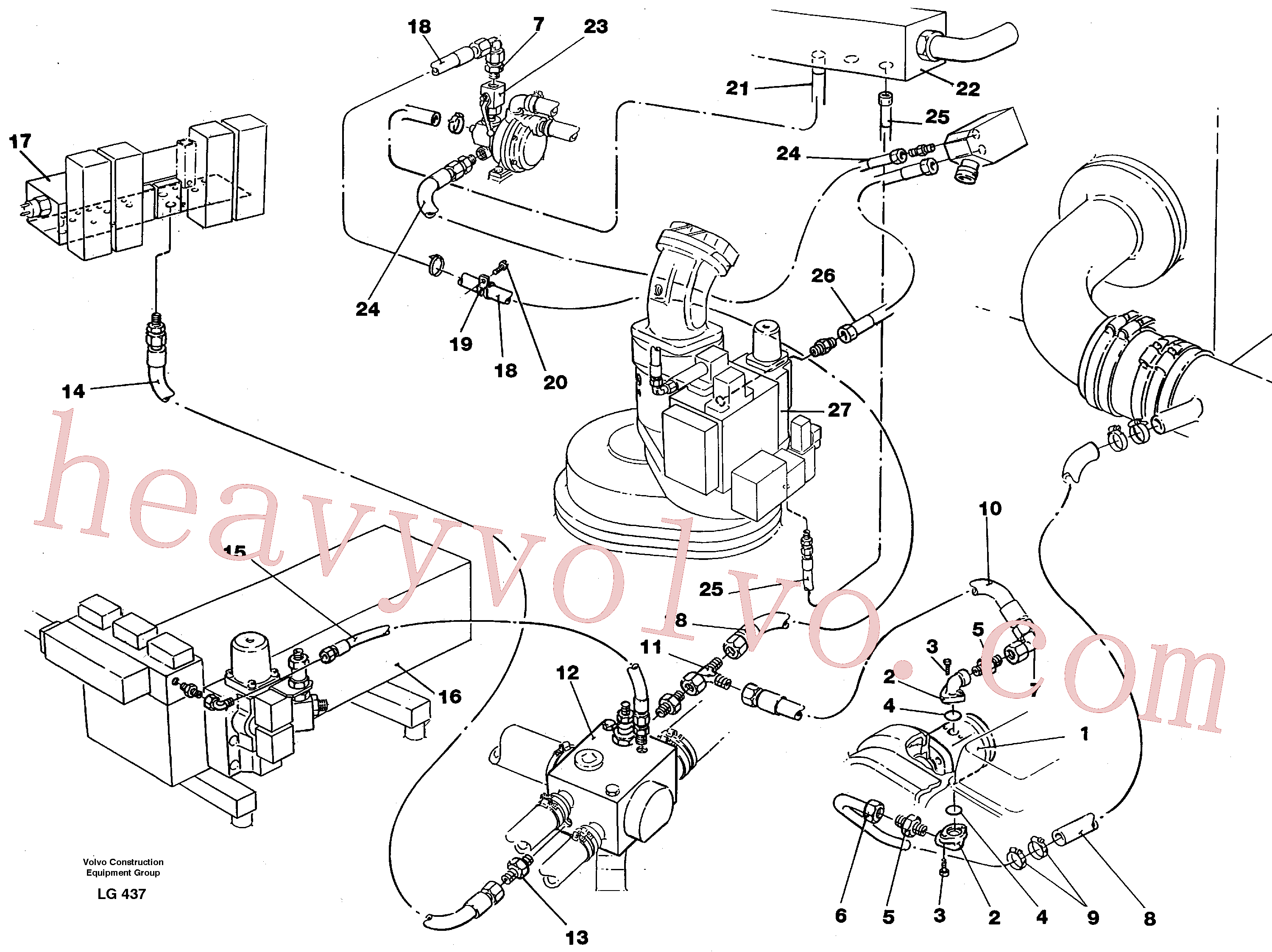 China Made VOE14250568 Suction pipe parts for Volvo Excavator