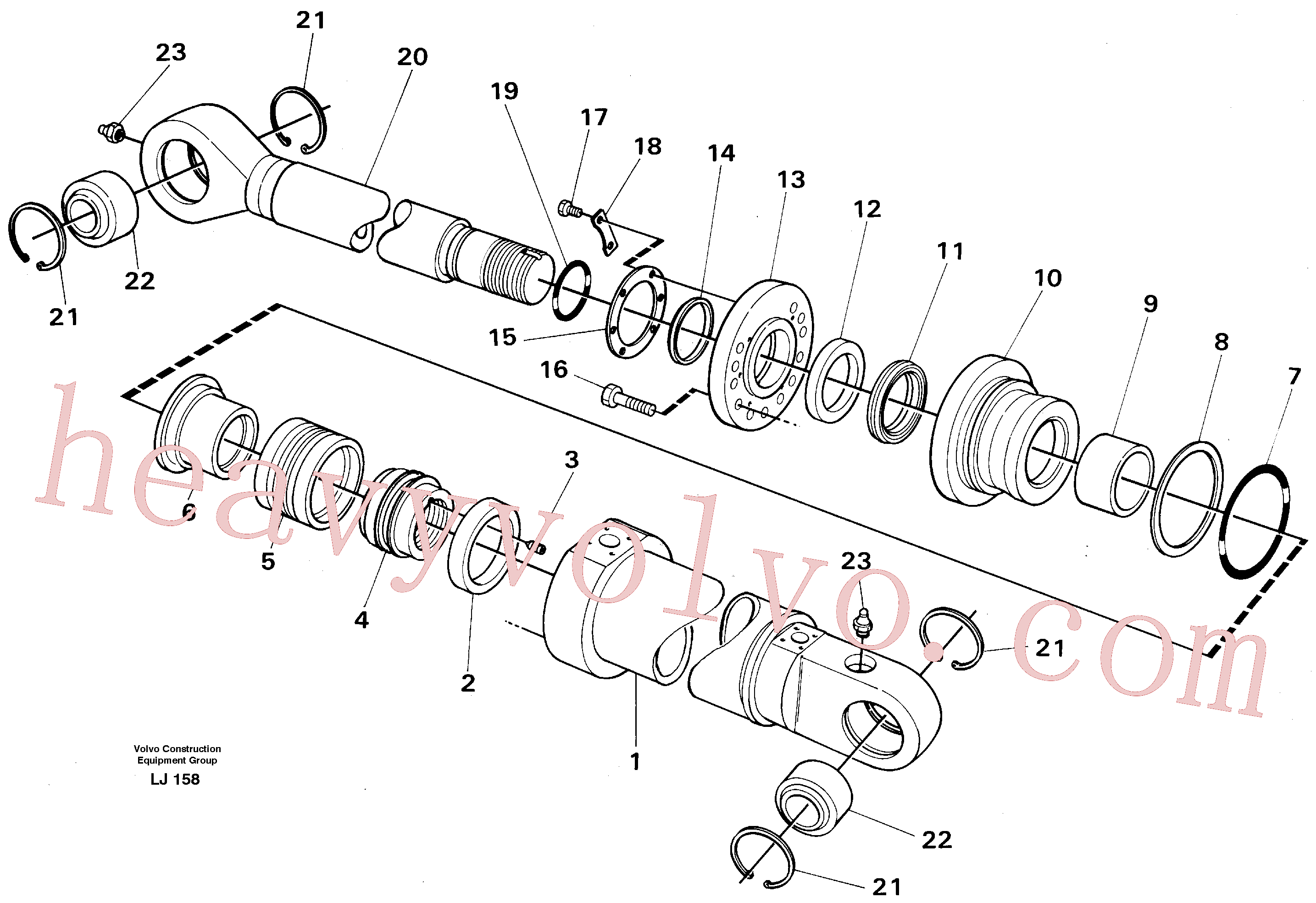 Volvo VOE11709518 Piston rod seal aftermarket part for sale