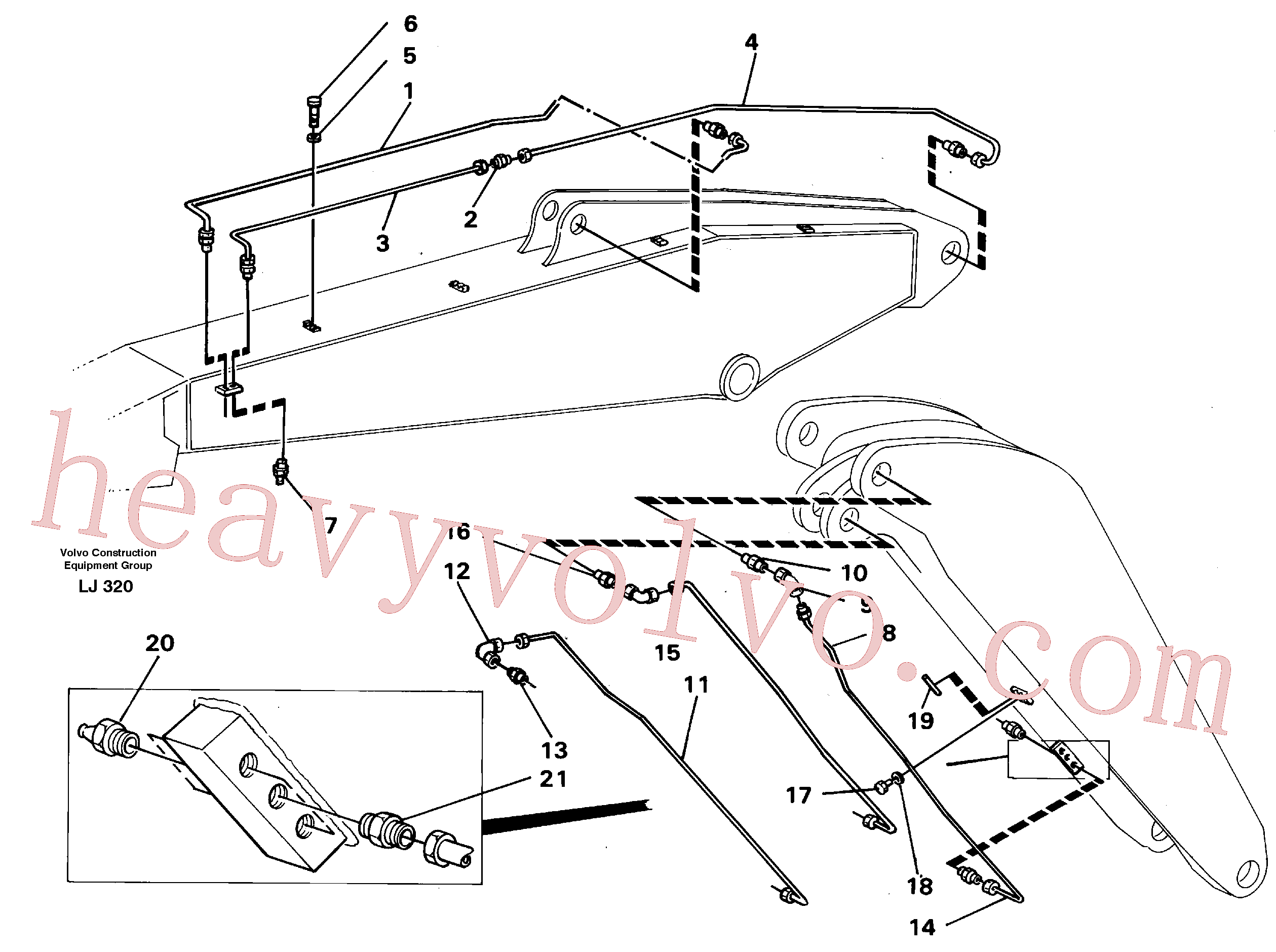 Volvo excavator part VOE14261058 Tube Assembly for sale