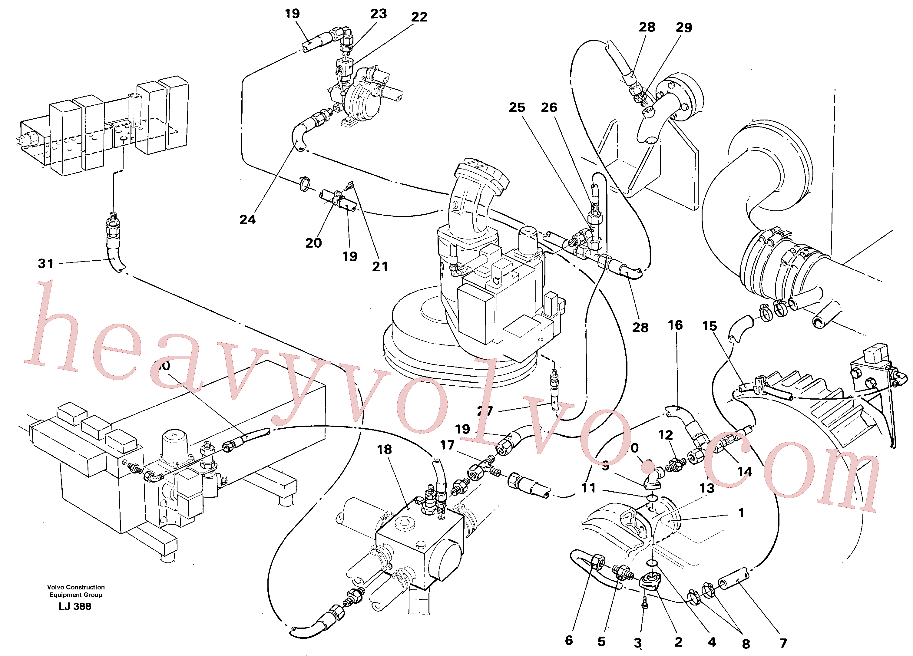 China Made VOE14250568 Suction pipe parts for Volvo Excavator