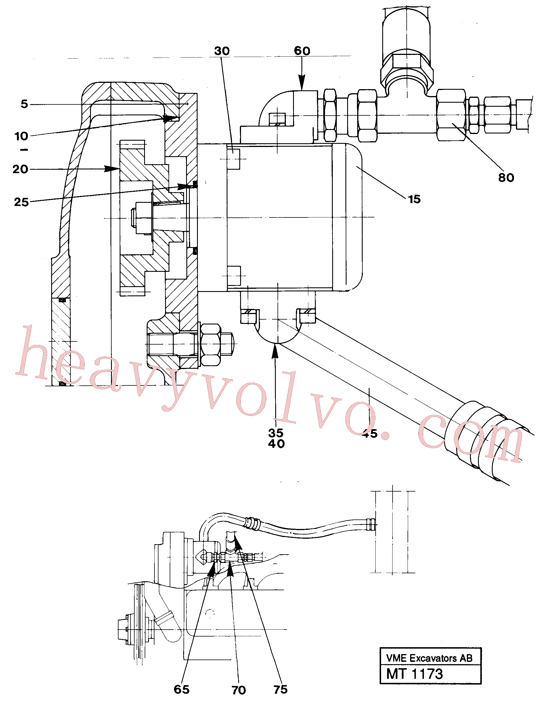 China Made VOE14250568 Suction pipe parts for Volvo Excavator